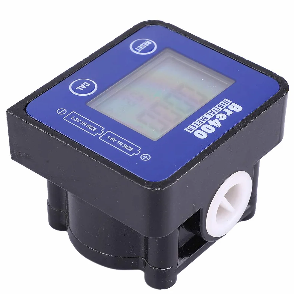 Misuratore di Portata dell'Acqua, Misuratore di Portata 1/2" Misuratore di Portata Dell'olio Contametro Display LCD 1% di Alta Precisione per Benzina Blu