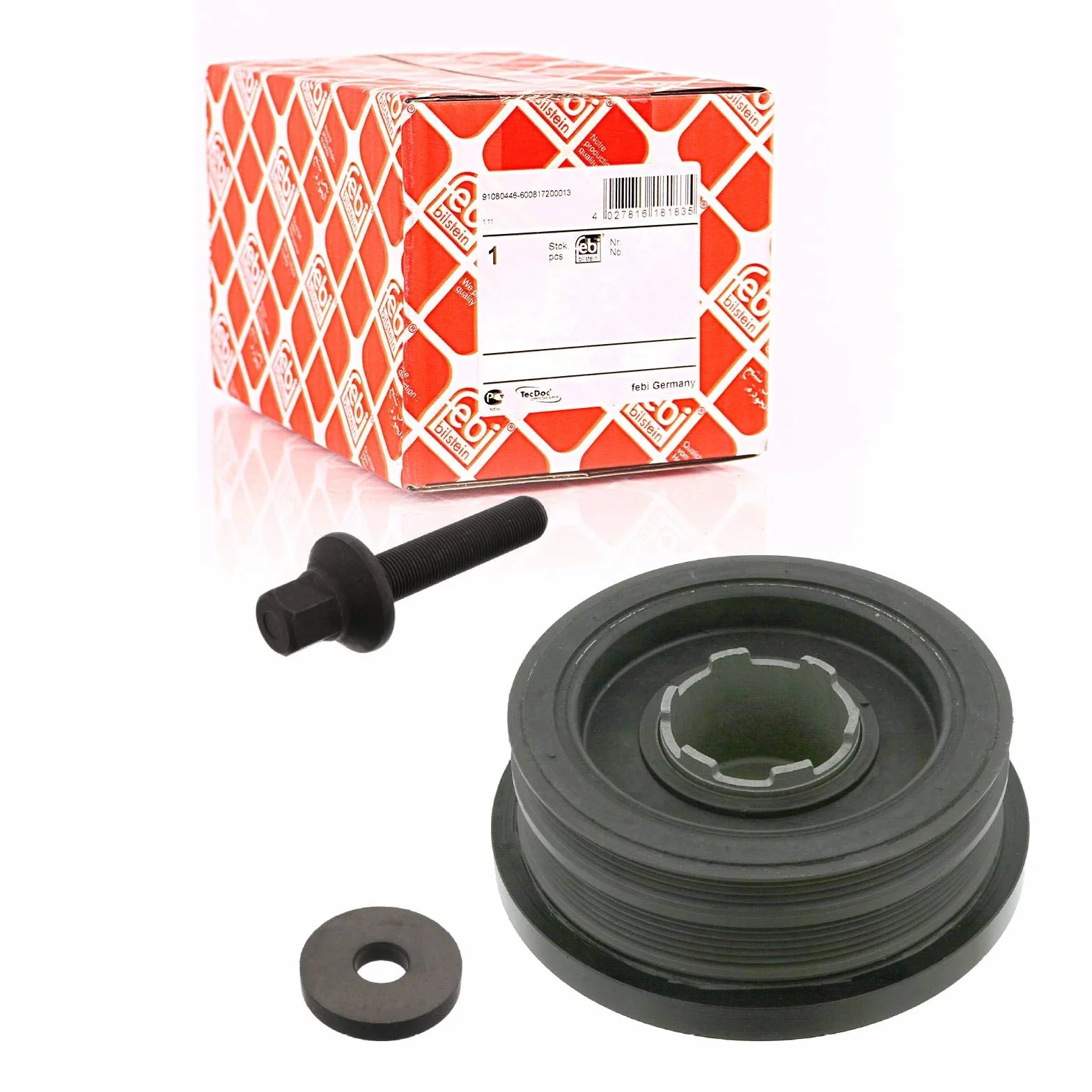 febi bilstein 34166 Puleggia disaccoppiata albero a gomiti con vite e disco