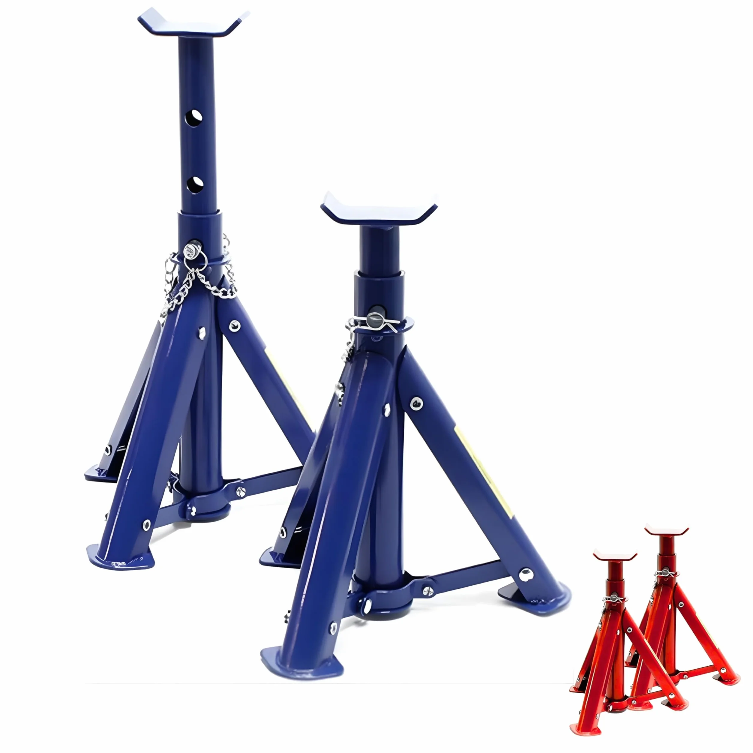 Yasta Coppia Cavalletti Auto 3 Tonnellate Altezza Regolabile 27-36,5 cm Kit 2 Pezzi