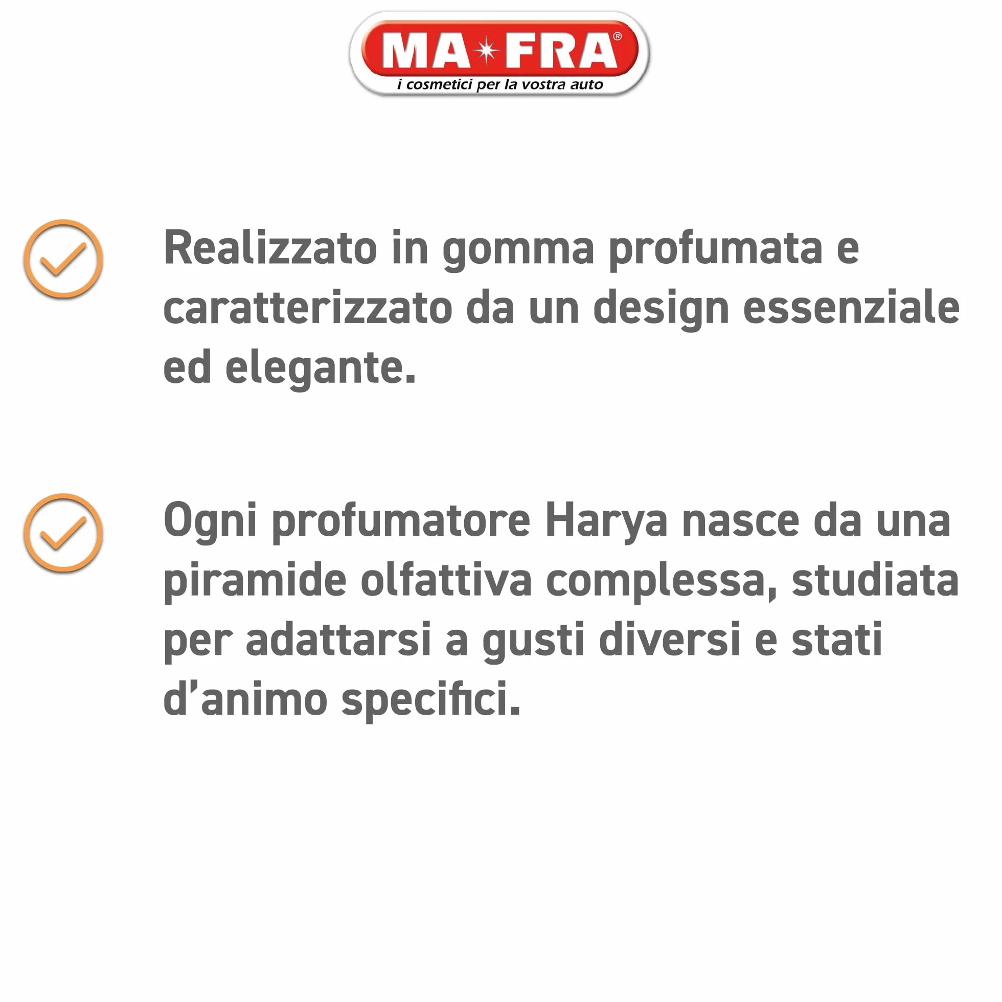 MAFRA HARYA Mediterranean Garden Profumatore Auto Gomma Fragranza Fiorita Verde Fresca Agrumata Design Elegante