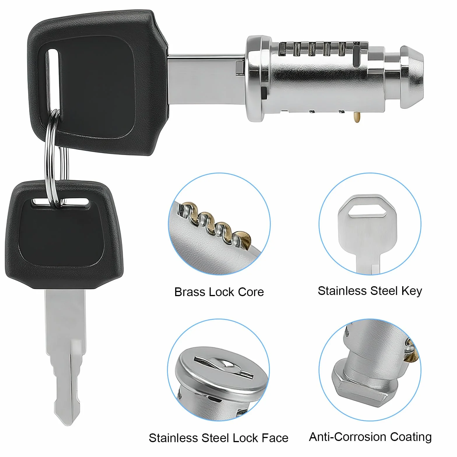 4 Cilindri di Bloccaggio per Box da Tetto per Portabici Thule, Chiave e Cilindro di Bloccaggio per Box da Tetto Thule, Accessori per Portabici, Portapacchi con Chiave di Riserva