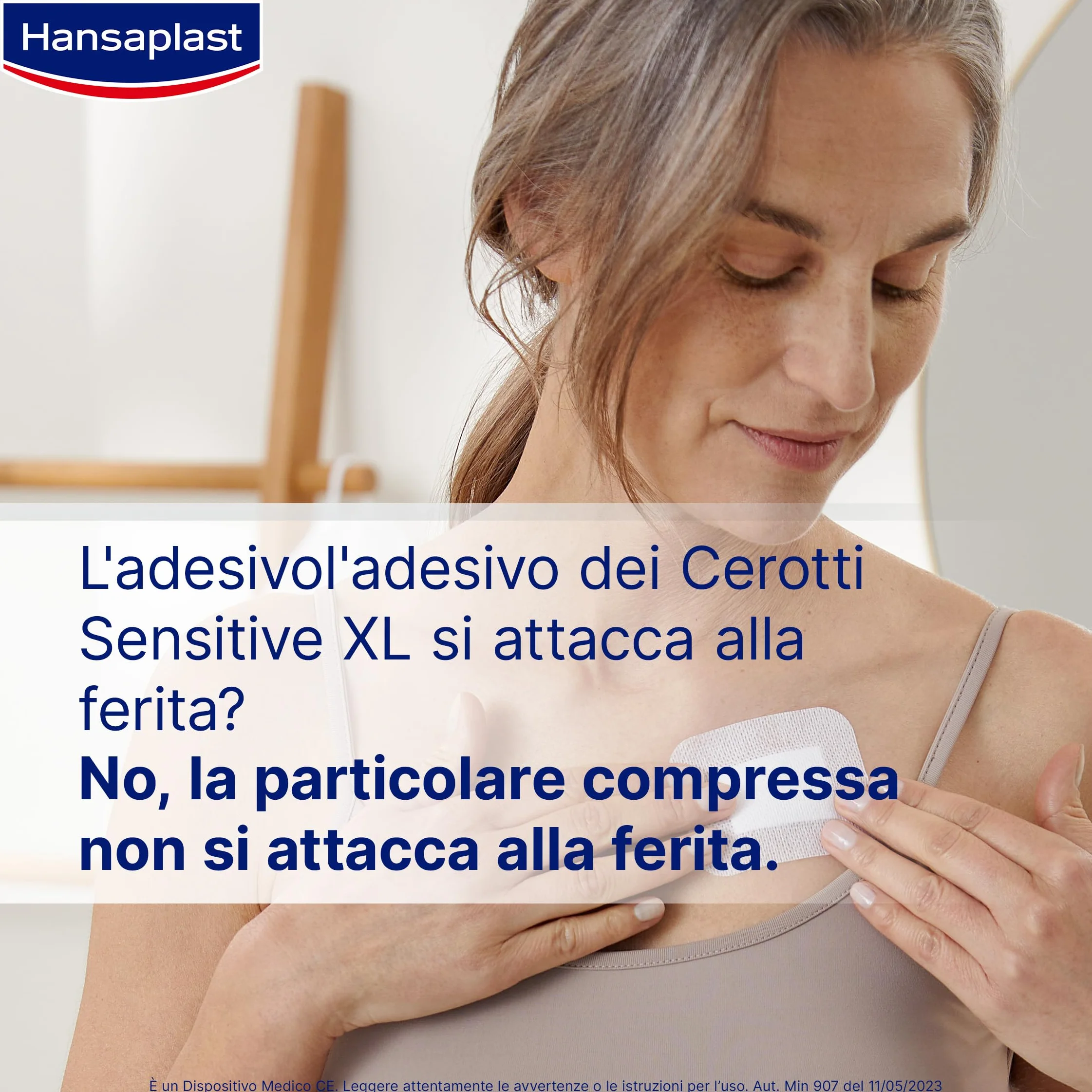 Hansaplast Cerotti SENSITIVE XL 6x7 cm 5 Pezzi Ipoallergenici Sterili