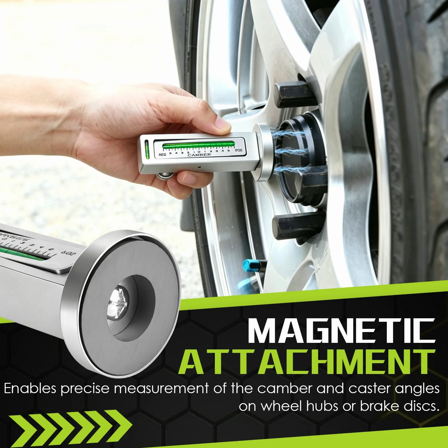 Attrezzo Magnetico per Misurazione Auto Camber per Allineamento Ruote Car Truck RV
