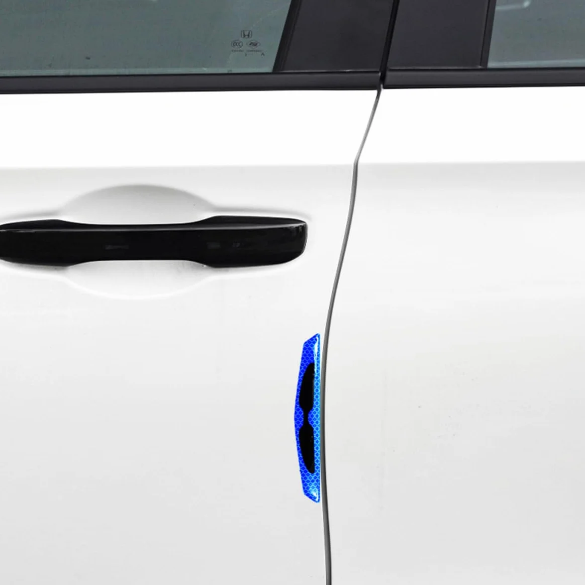 JNNJ 4 Pezzi Protezioni per Portiere Auto, Adesivi Decorativi Riflettenti per Auto, Auto Universale Paraurti Guardia Antigraffio Protettore Trim Adesivi, Accessori Esterni per Camion, SUV(Blu)