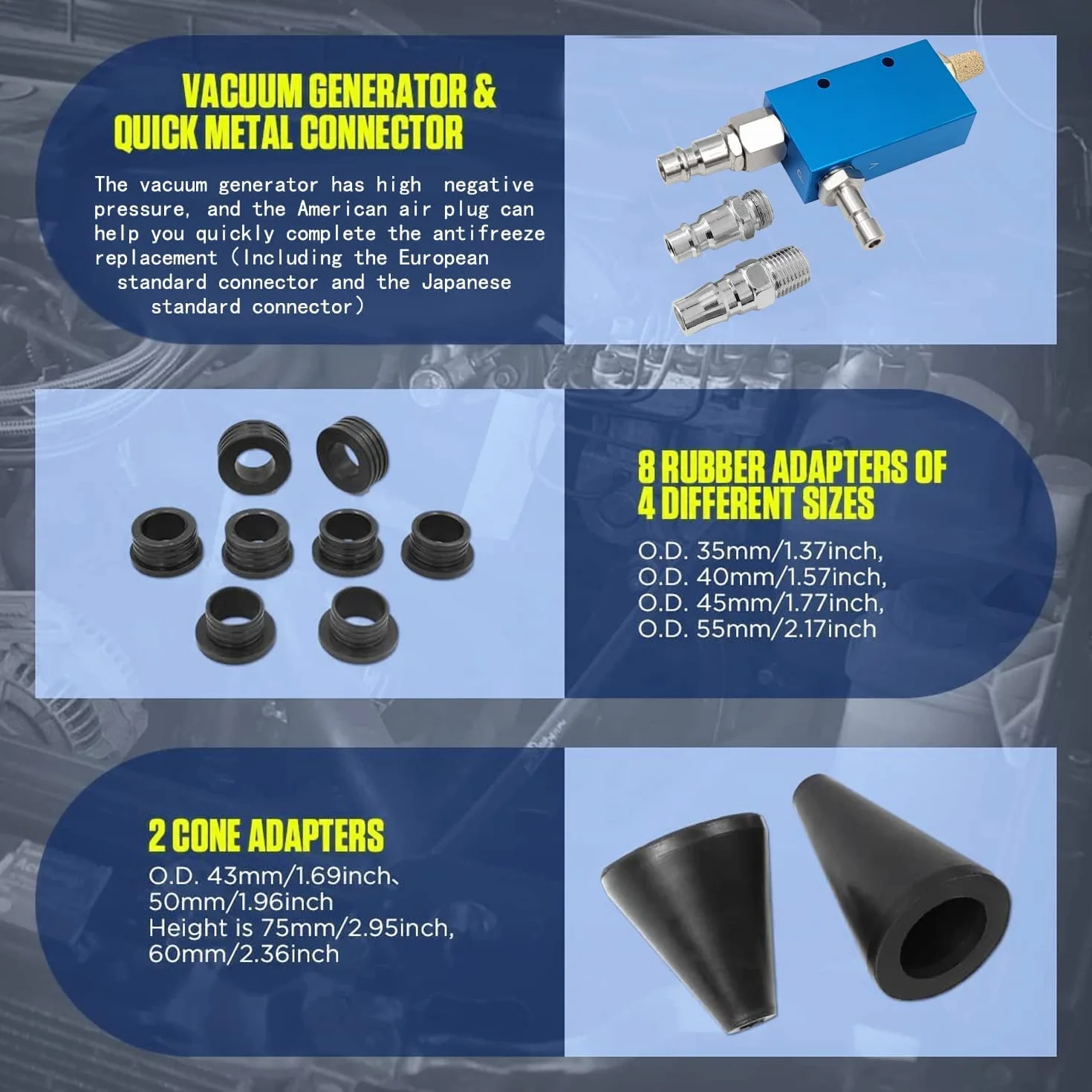 ZKTOOL Strumento di Riempimento del Sistema di Liquido di Raffreddamento, Ricarica Antigelo per Autoveicoli, Vuoto per Refrigerante Radiatore Motore