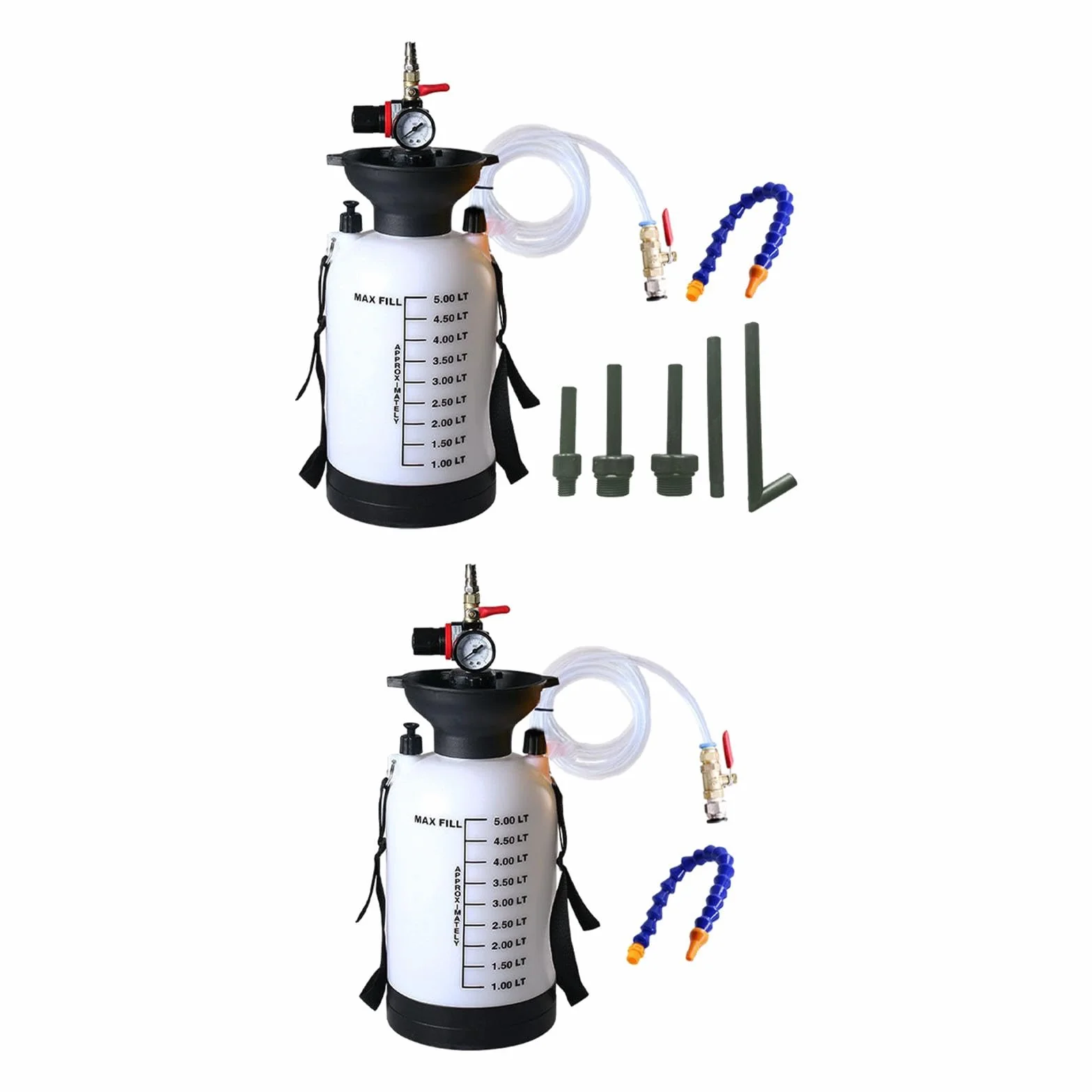 5L Pompa del di trasmissione pneumatica Serbatoio dell'olio Riempimento dell'olio pneumatico Pompa dell'olio per ingranaggi Estrattore di, con adattatori