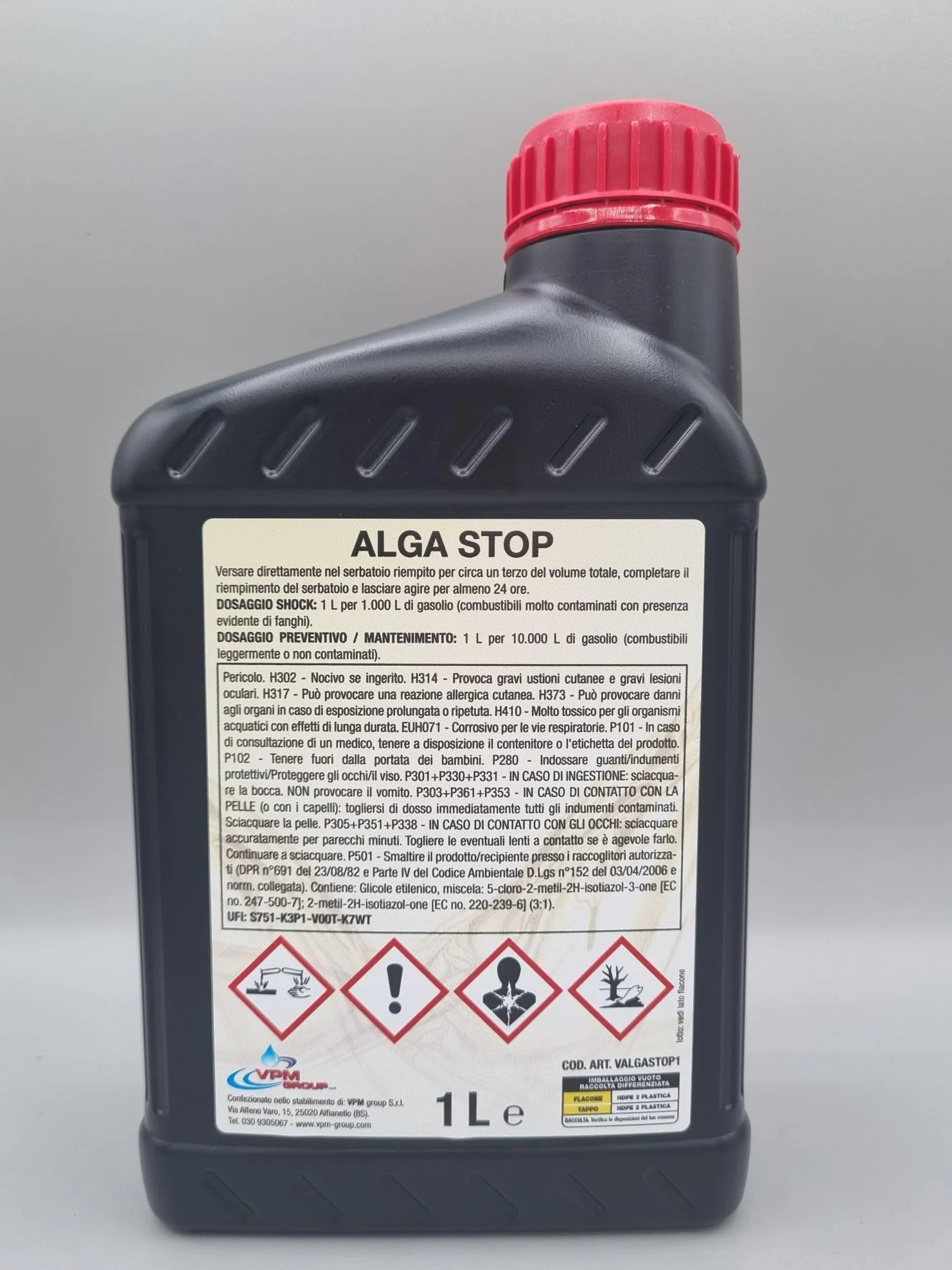 Additivo Diesel algastop per Serbatoio - Antialghe per gasolio - 1 Litro