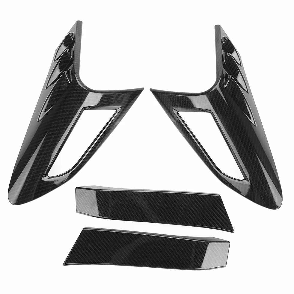 Copertura universale per fanale posteriore in fibra di carbonio, 4 pezzi, con materiale durevole per CHR, lampade e accessori, copertura protettiva per lampada
