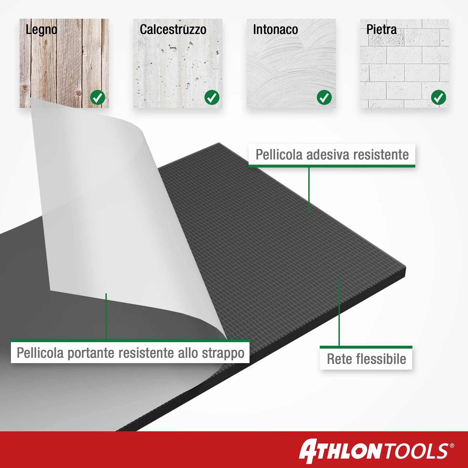 ATHLON TOOLS FlexProtect protezione parete garage 2m autoadesiva idrorepellente