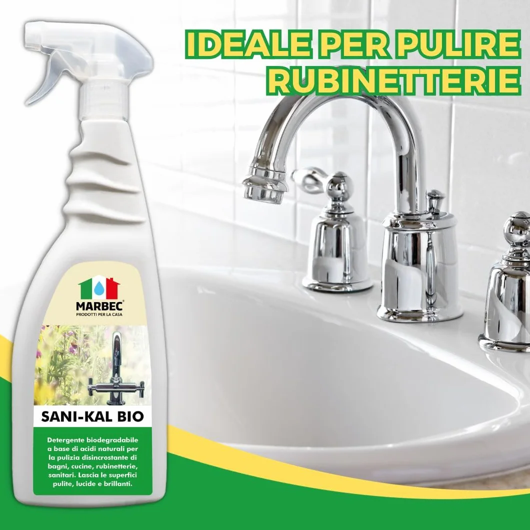 MARBEC SANI-KAL BIO 750ML Detergente anticalcare delicato per bagno