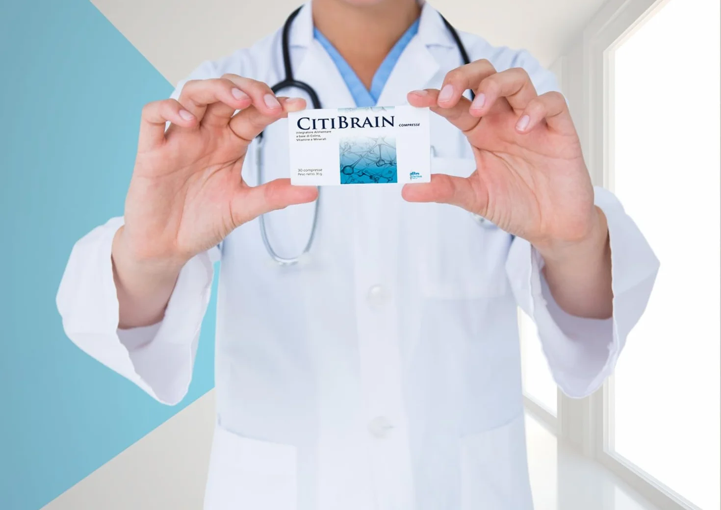 CITIBRAIN Integratore Memoria e Concentrazione Colina Vitamine B1 B6 Vitamina E Zinco Selenio Funzioni Cognitive Made in Italy