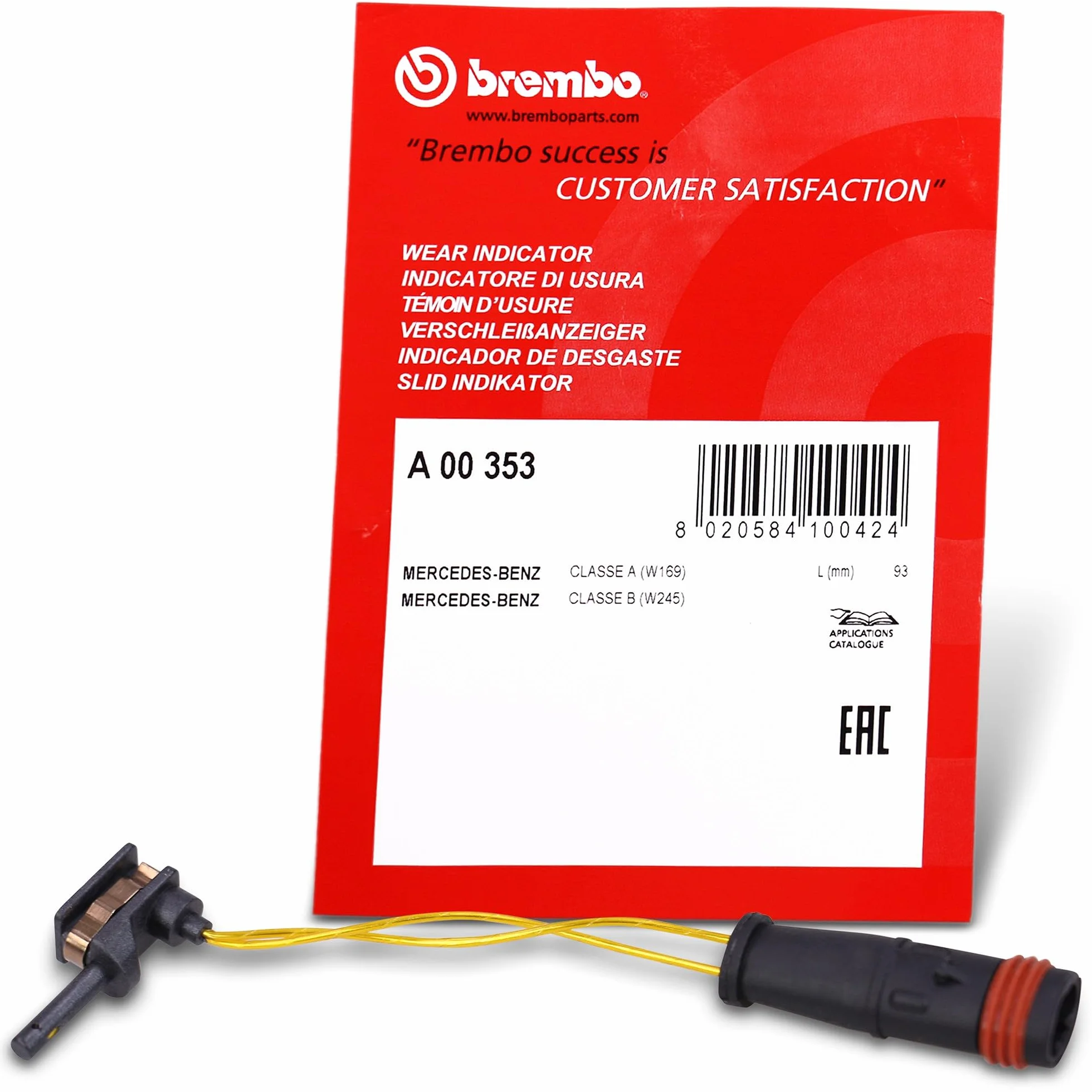 Brembo A 00 353 Indicatore di Usura Anteriore e Posteriore