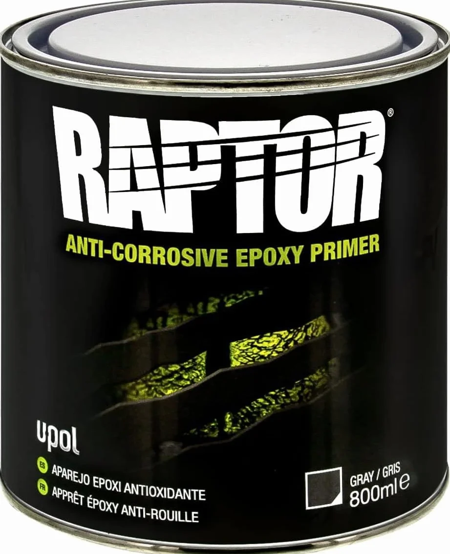 Raptor UP4831 - Kit primer epossidico anticorrosivo 4:1, grigio, 1 l, set da 2 pezzi