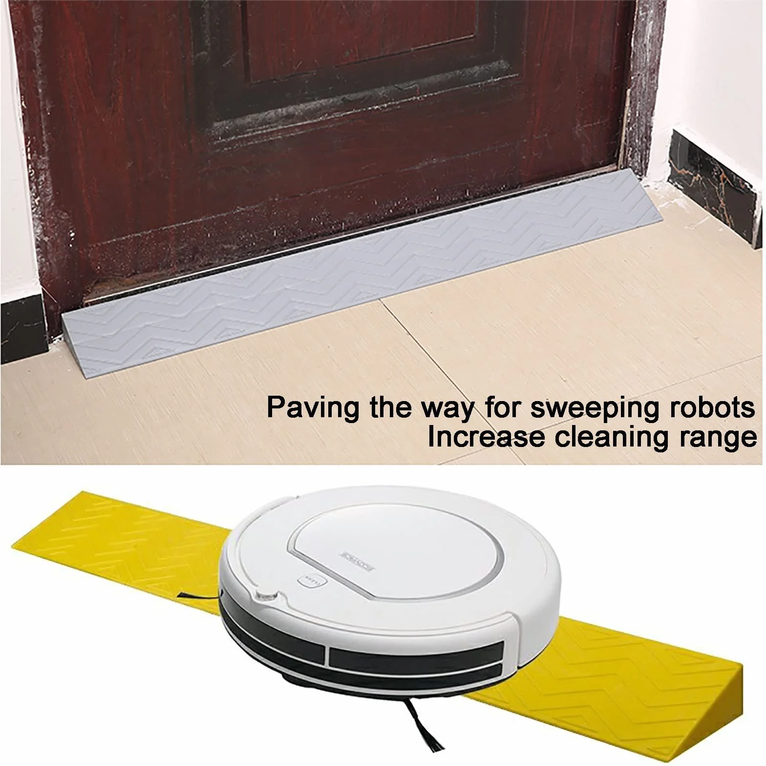 Rampe Portatili Per Gradini, Rampe Di Soglia Per Sedia A Rotelle Per Porte Da 2-6,5cm,Rampe Marciapiede Del Vialetto-Rampa Per Sedia A Rotelle Portatile In Plastica Leggera Per Tosaerba Da Marciapiede