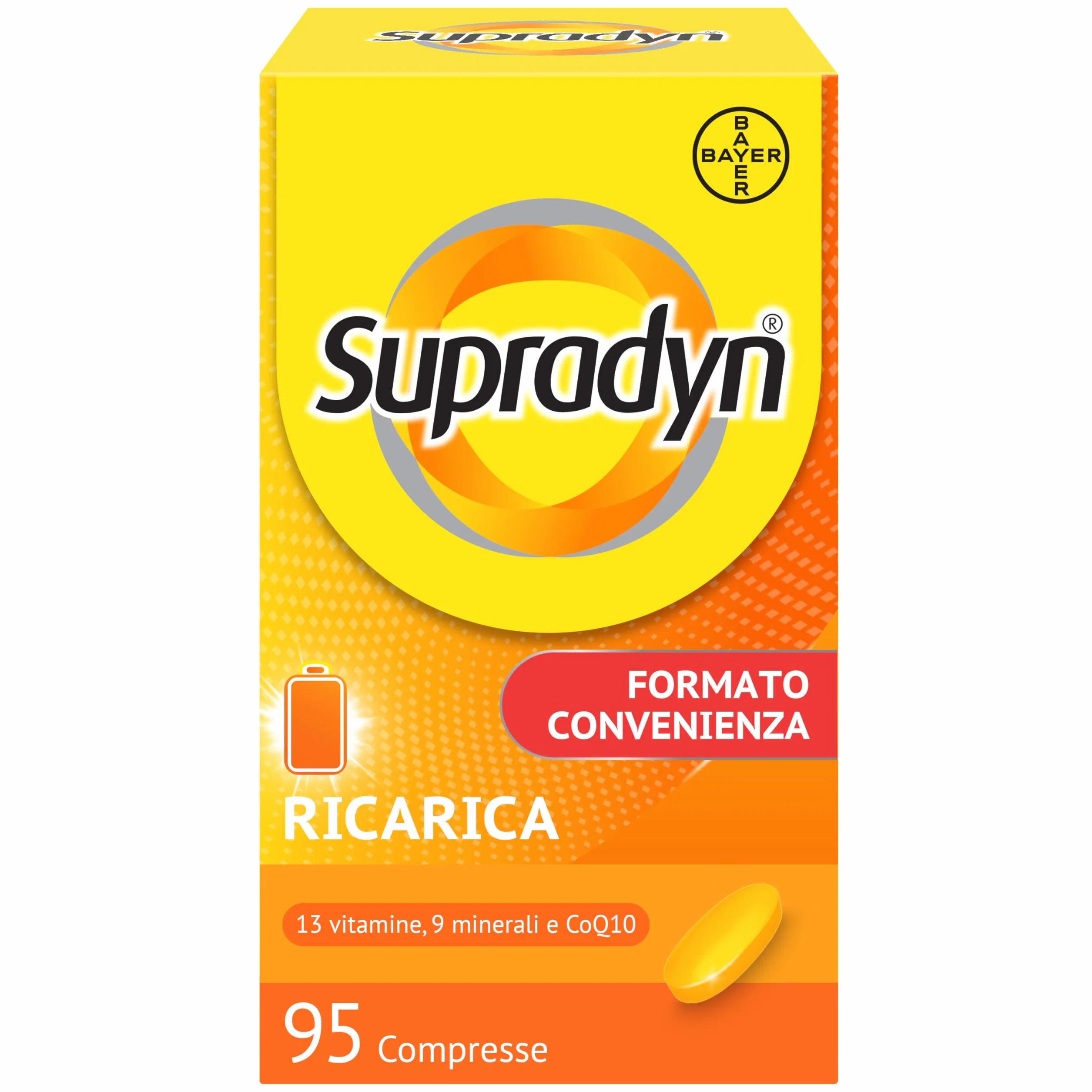 Supradyn Ricarica Multivitaminico Completo Vitamine e Minerali 95 Compresse Rivestite