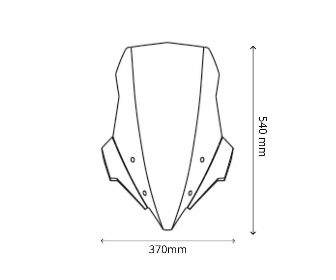 Cupolino Parabrezza Plexiglass JD9 TOURING Fume Chiaro COMPATIBILE CON BENELLI TRK 702/702 X 2023-2026