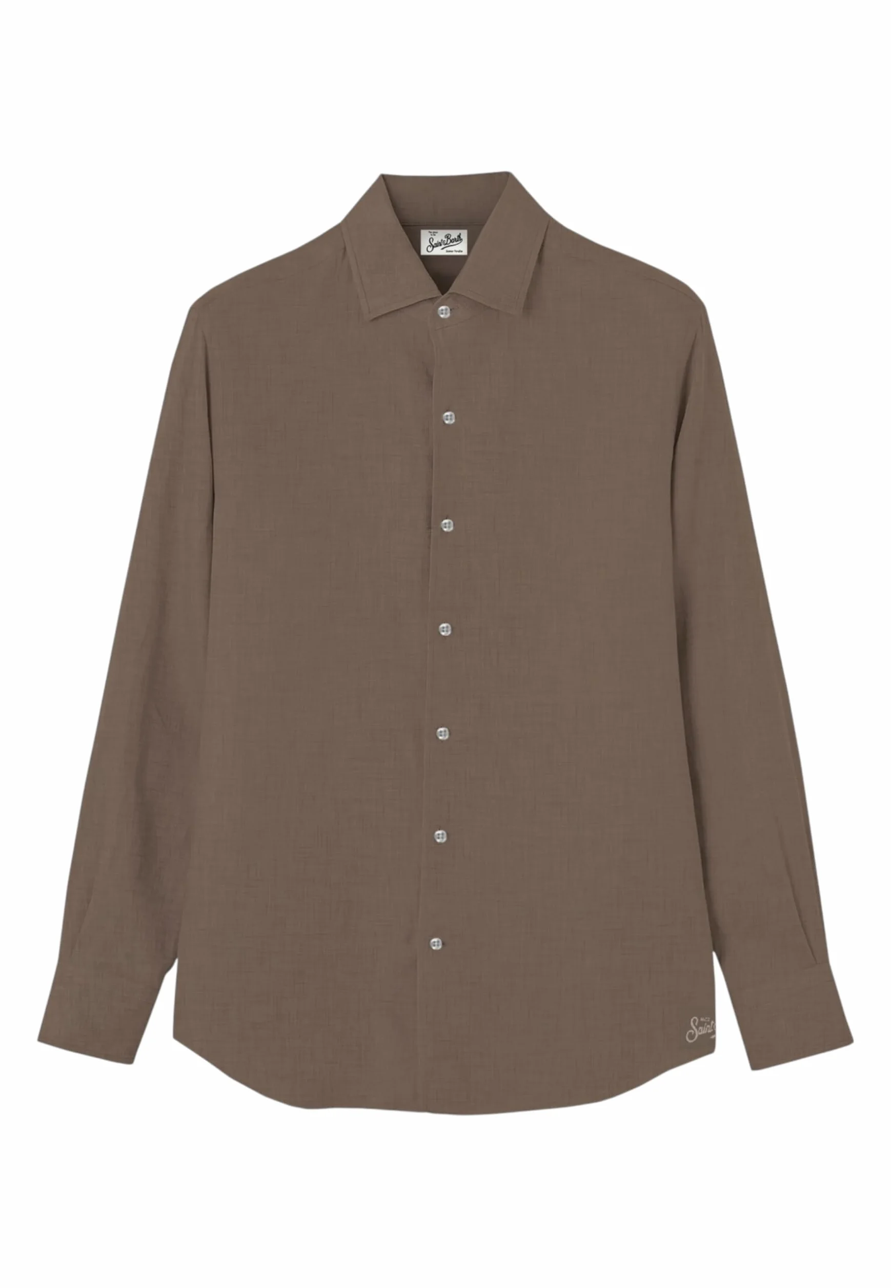 Saint Barth Mc2 Uomo Camicia Manica Lunga Lino RPH0001