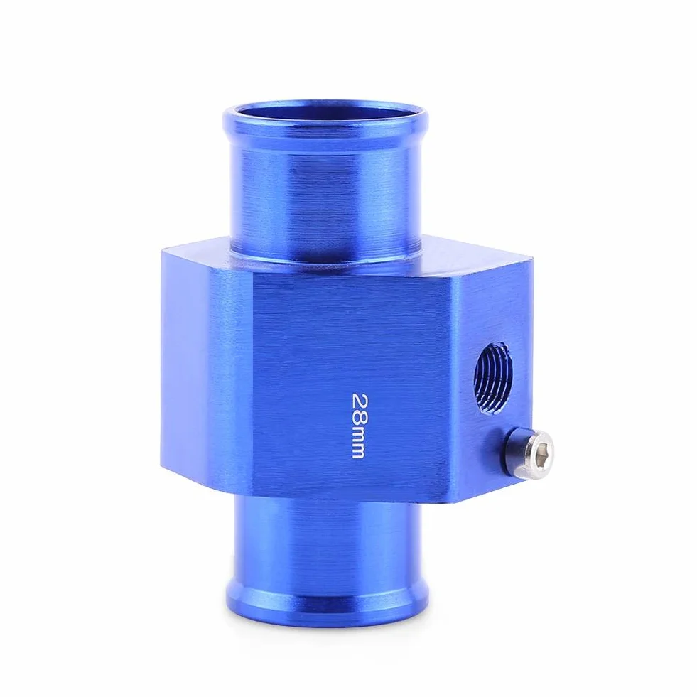 Yctze Adattatore universale per tubo flessibile per auto, adattatore per sensore di temperatura per tubo flessibile in lega di alluminio (28MM)