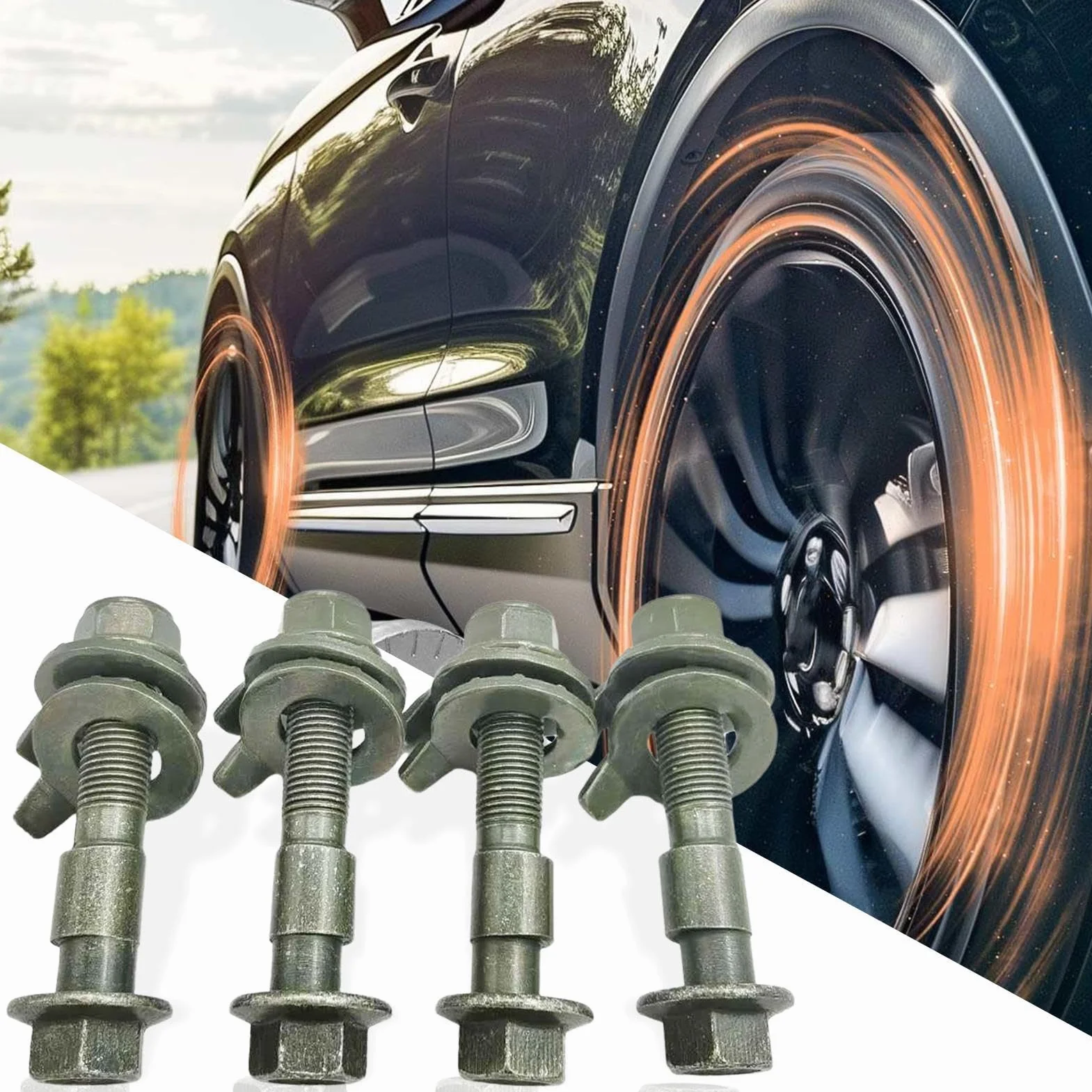 Bulloni di camber regolabili per allineamento ruota 4X, bullone eccentrico