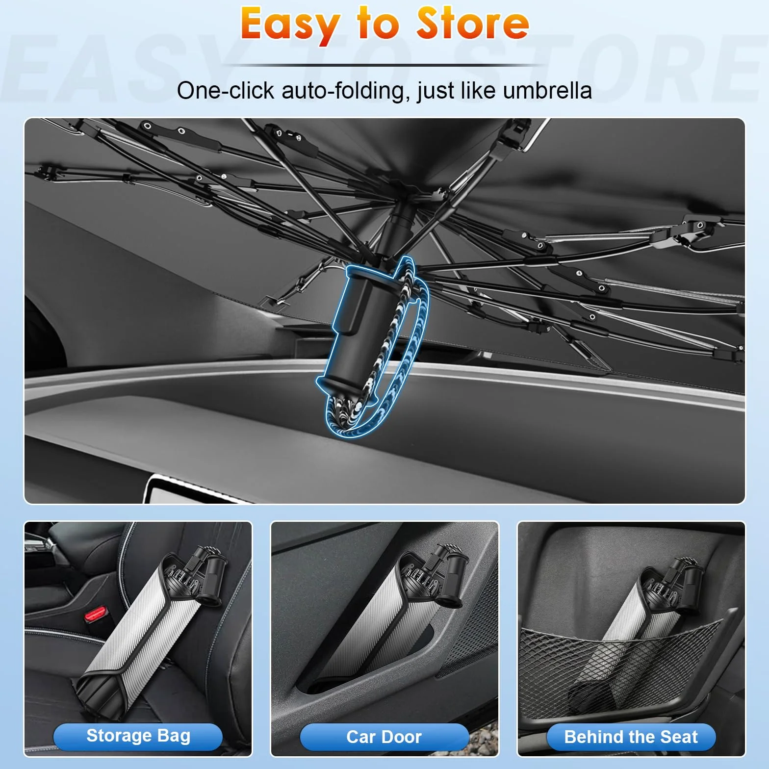 [2026 Aggiornamento] BSTW Compatibile con Renault Clio V 2020-2025 2026 Parasole Parabrezza, Parasole Pieghevole Automatico Design con Coulisse Isolamento Termico e Protezione UV Clio 5 Accessori