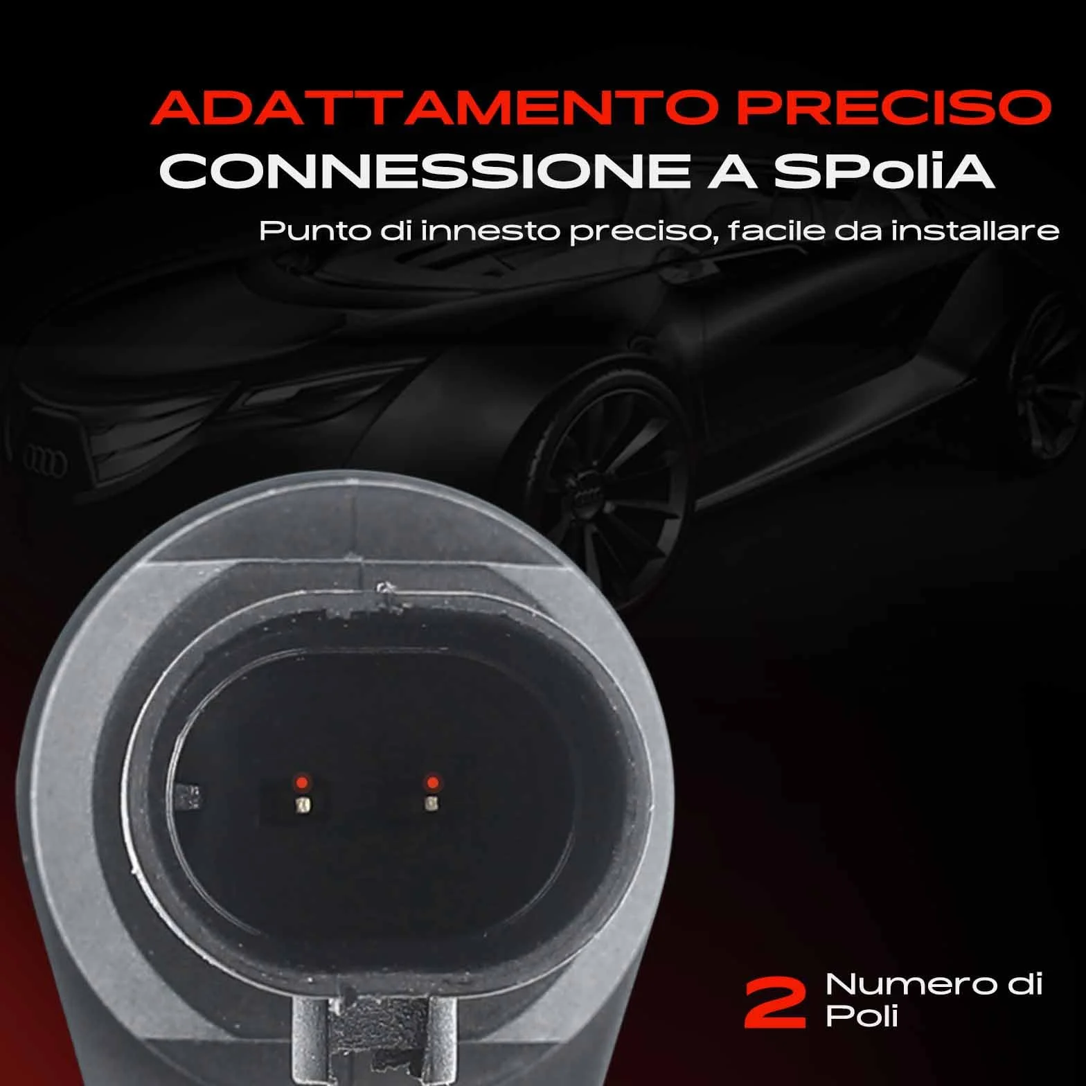 Frankberg Posizione dell'albero Motore Sensore dell'albero Motore 2-Poli Compatibile con 500 312 KA RU8 Punto Evo 199 169 Grande Punto 199 Replace# 55187380