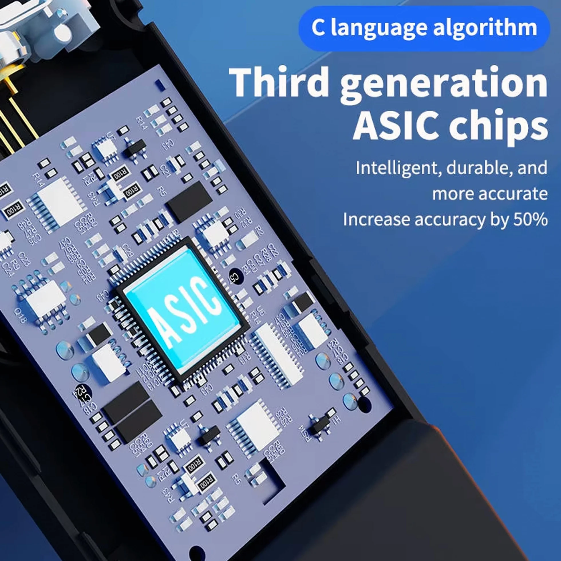 Etilometro Portatile Digitale Certificato con Display LCD – Chip ASIC 3° Generazione per Misurazione Accurata – Alcol Test con Algoritmo Avanzato - Boccagli Sostituibili e Prestazioni Stabili