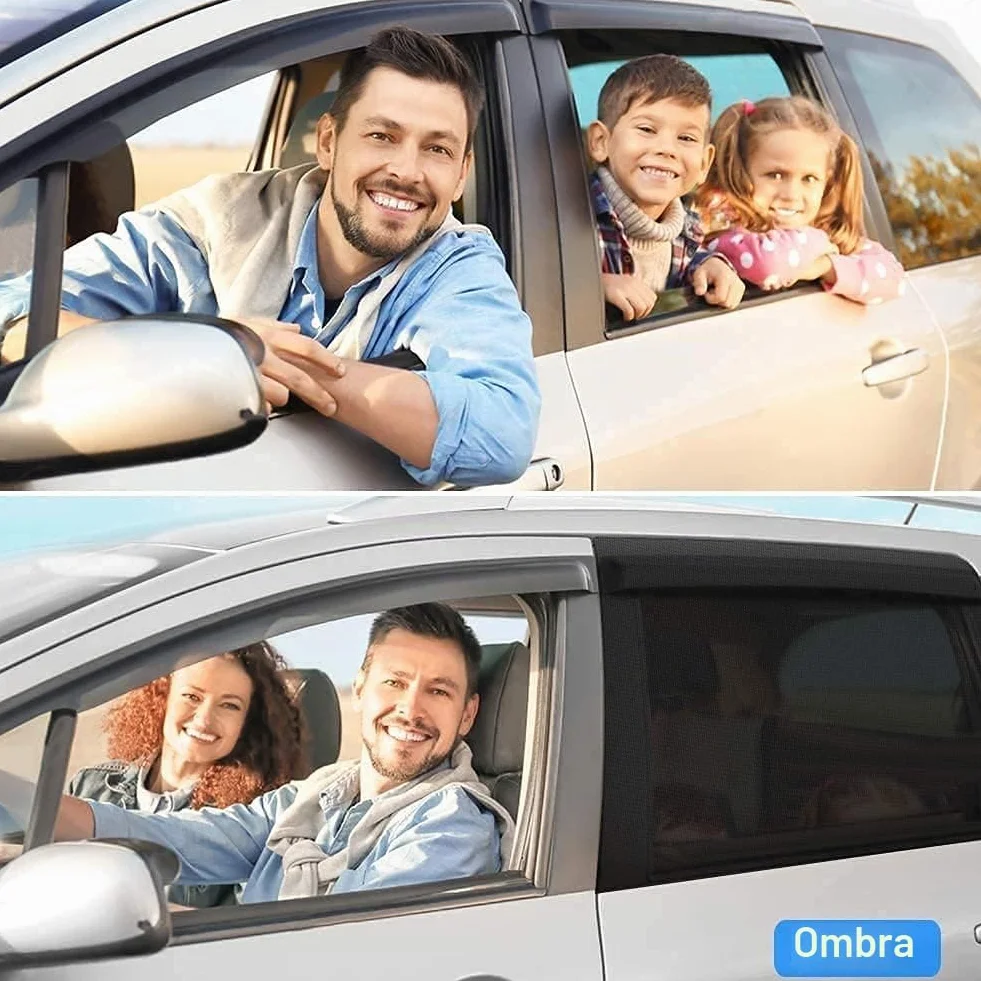 Tendine Parasole Auto Bambini 2 Pezzi, Tende Oscuranti Vetri Auto Protezione UV Rete Traspirante