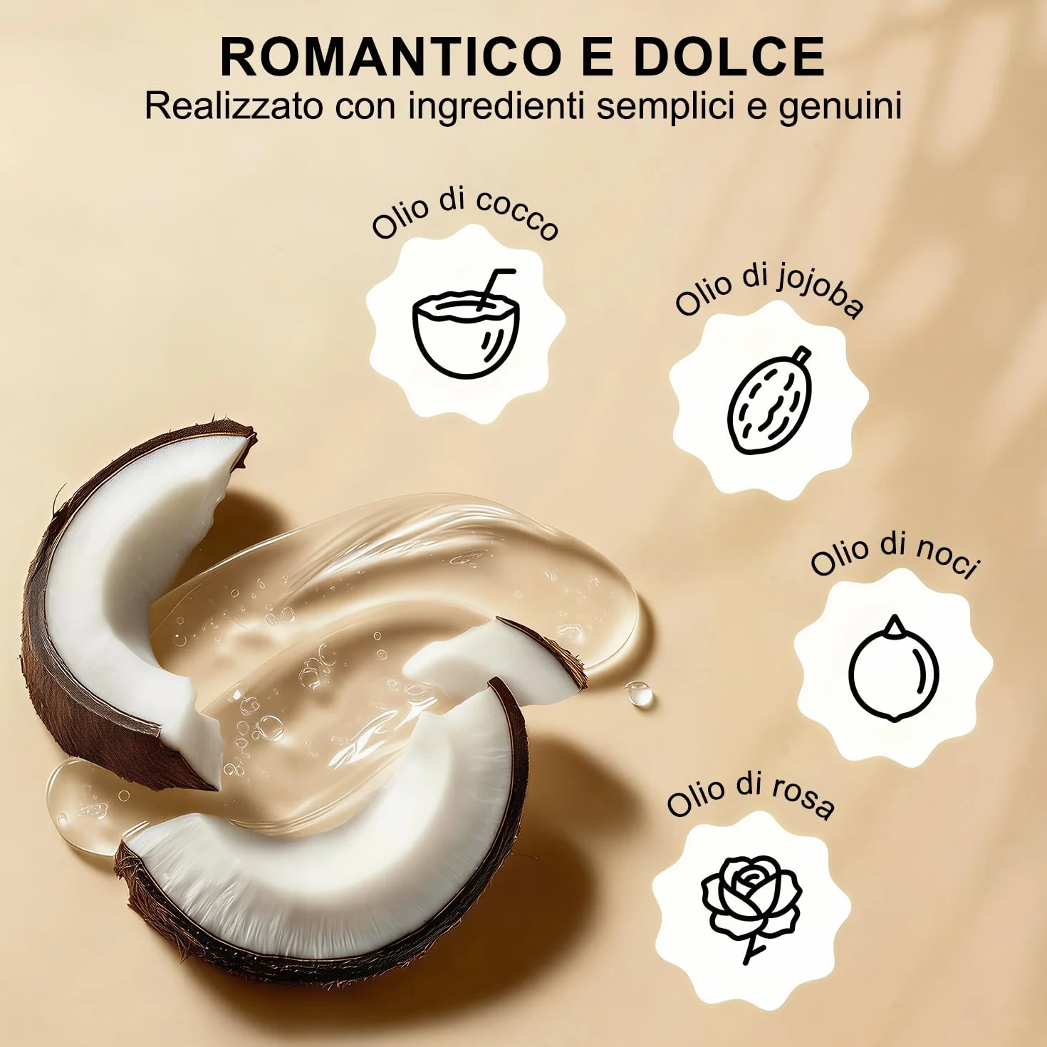 Olio da massaggio erotico al cocco 30 ml