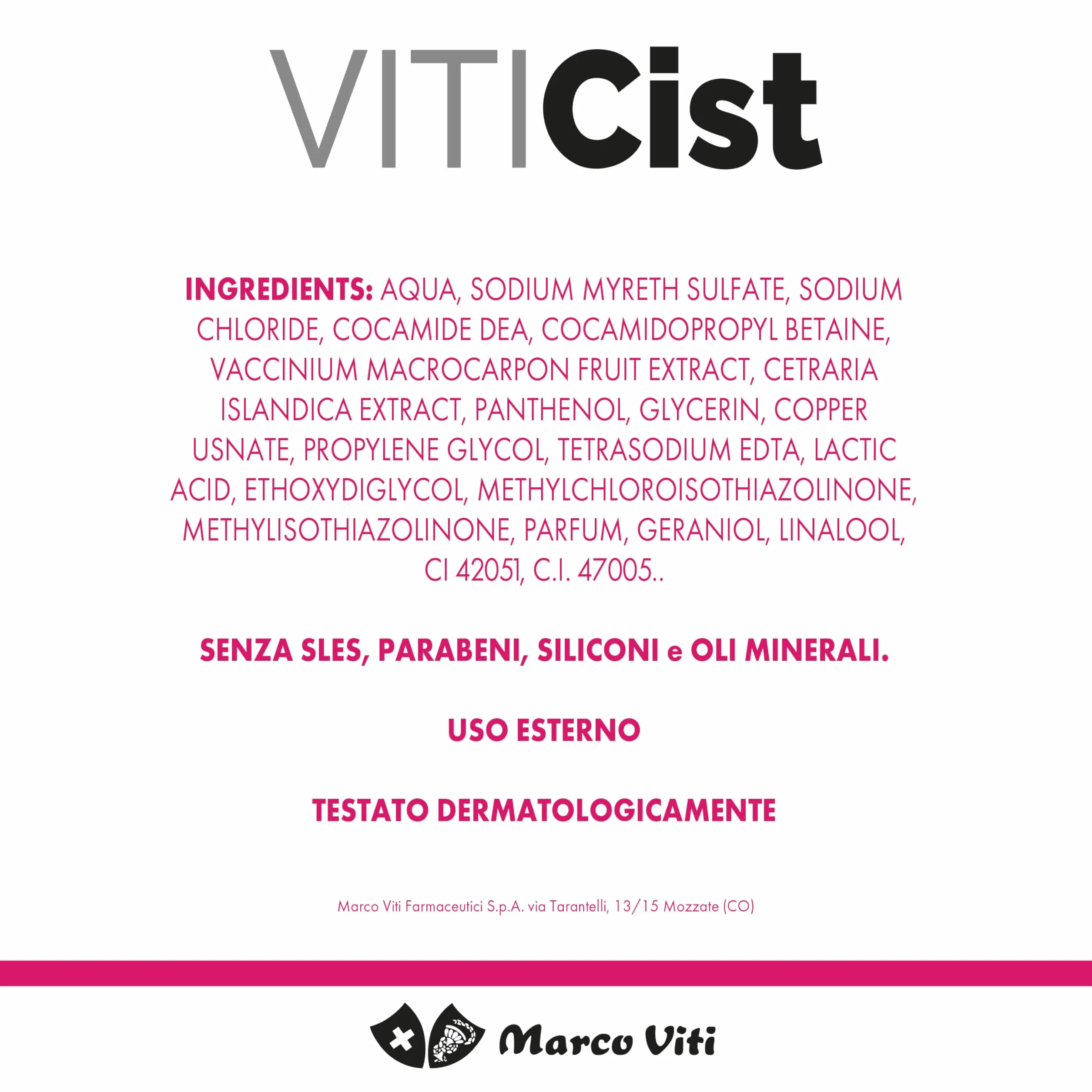 Viticist Detergente Intimo Lenitivo con Lichene d’Islanda e Pantenolo 250 ml