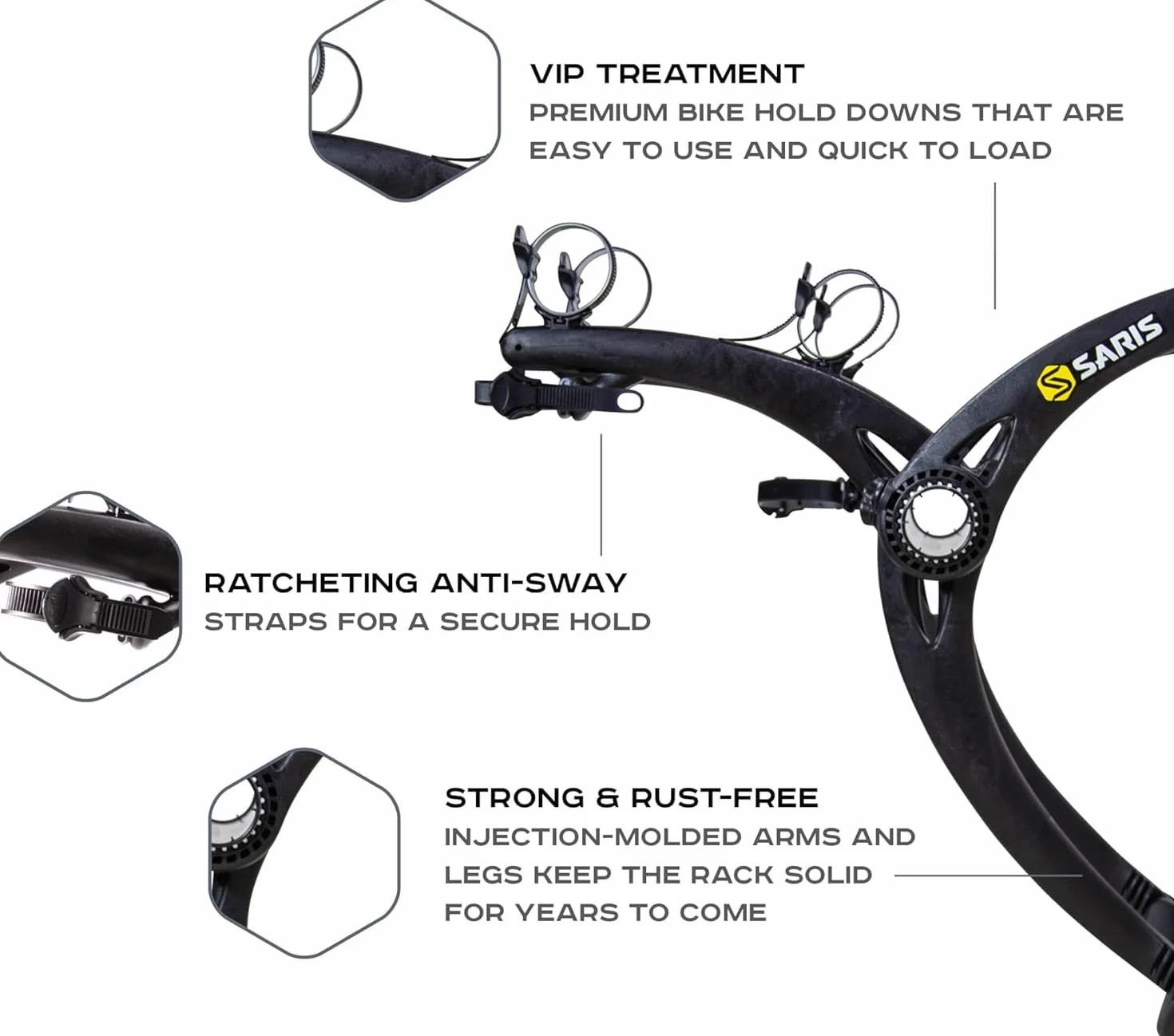 Saris Supporto portabici 2 biciclette Nero
