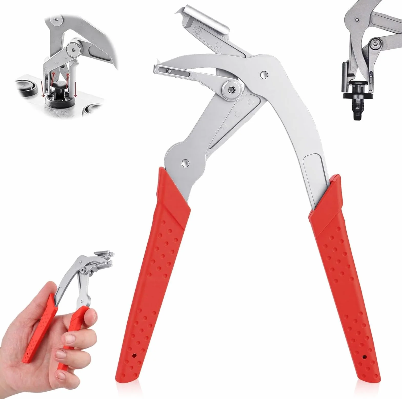 Pinza a clip auto per smontaggio riparazione rimozione rivestimenti pannelli porte cruscotto fissaggi esterni rivetti fibbie