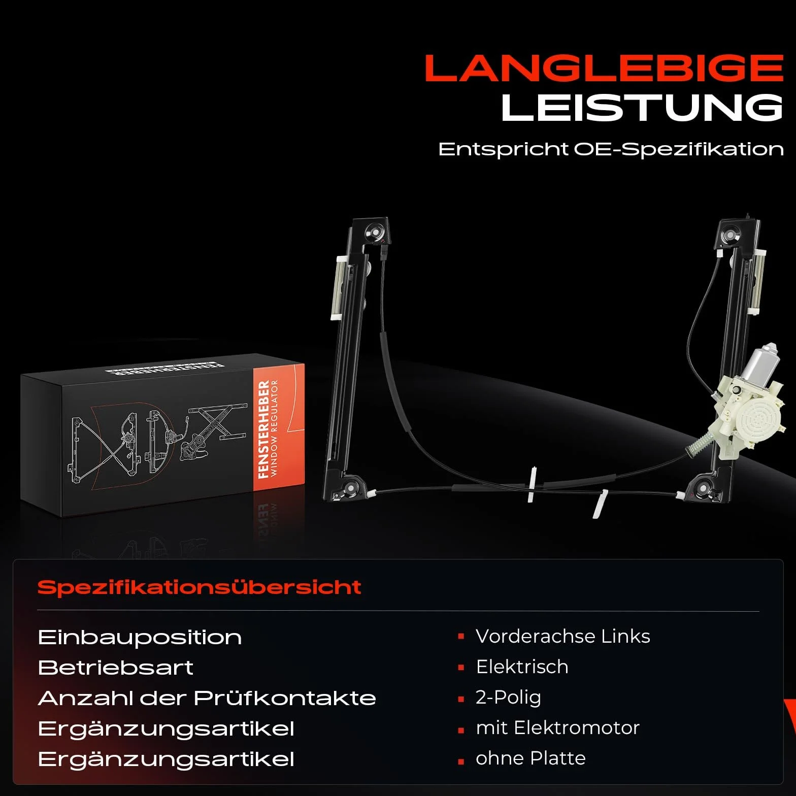 Frankberg Alzacristallo Elettrico con Motore 2-Poli Anteriore Sinistro Compatibile Mini R52 R50 R53