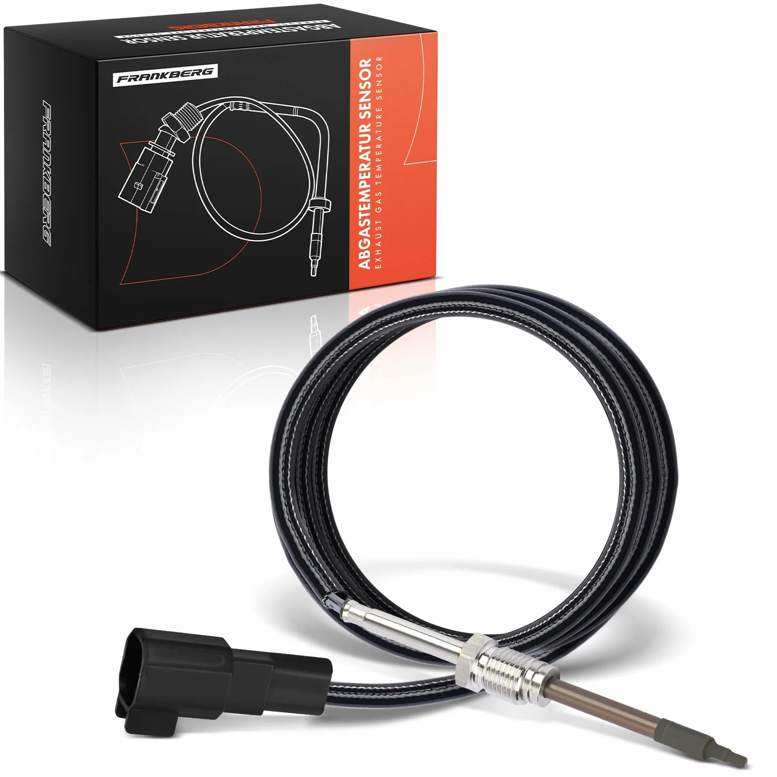 Frankberg Sensore temperatura gas di scarico Sensore gas di scarico 2-Poli Compatibile con Galaxy Galaxy MK II Van Kug.a II Mondeo IV Mondeo IV Berlina Mondeo IV Turnier S-Max Replace# 1797830