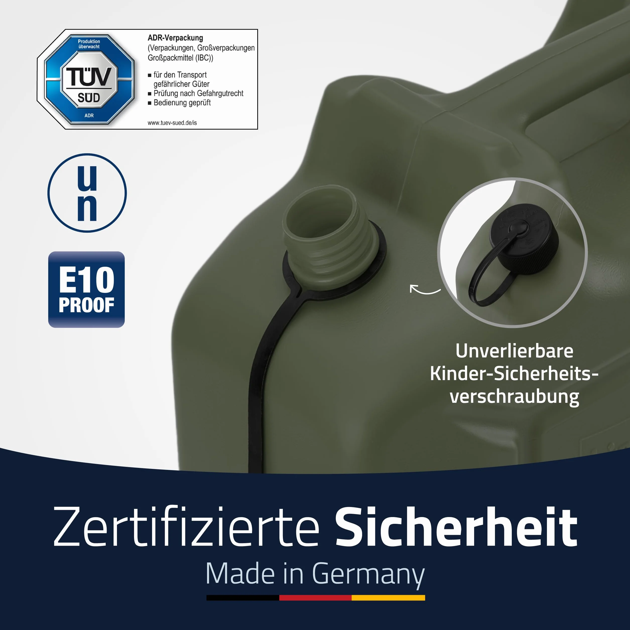 Hünersdorff Set di 3 taniche per Carburante 20 l