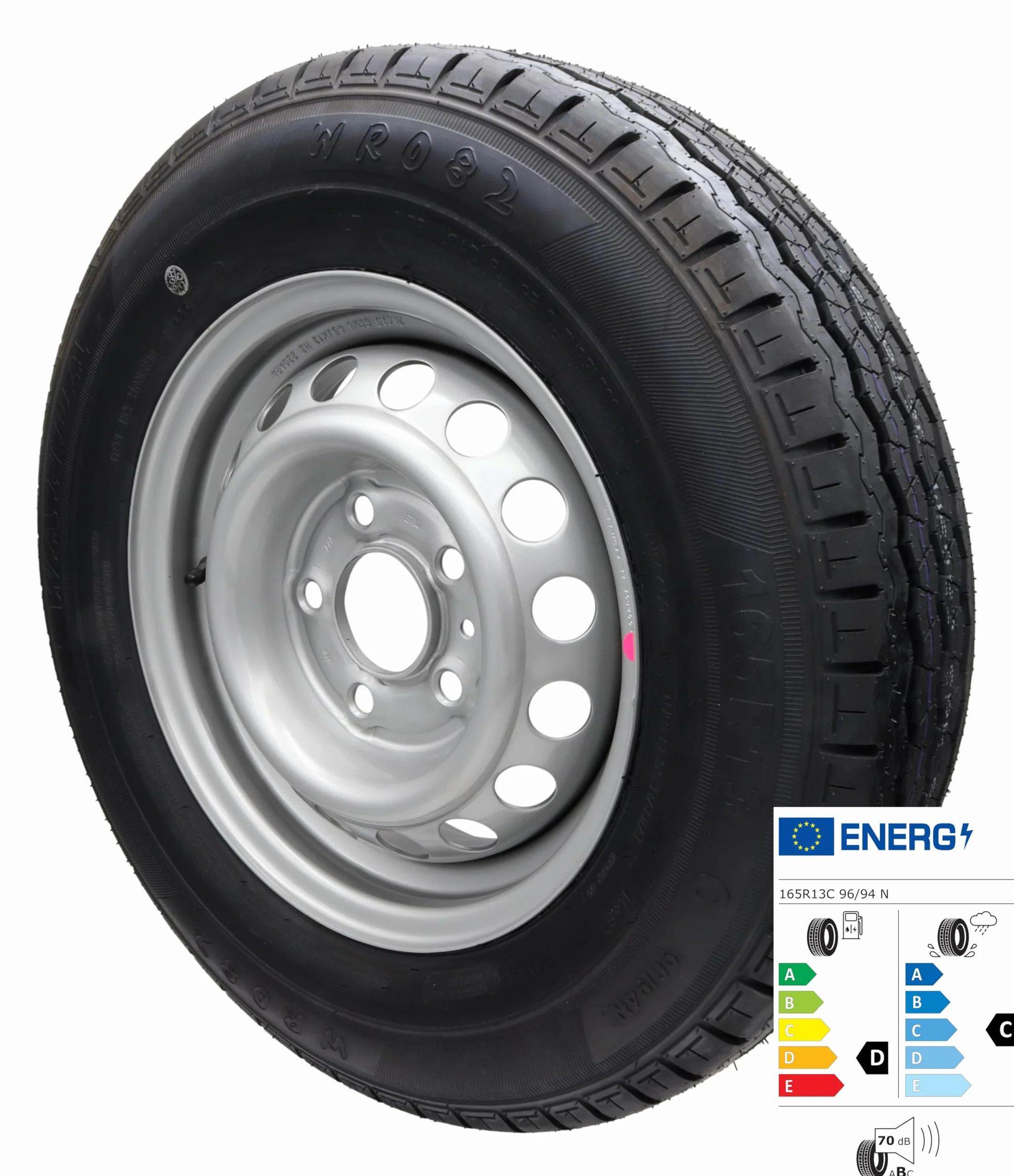 Ruota completa 165R13 C 96/94N 5x112 165 R 13 per rimorchi auto 4,5Jx13