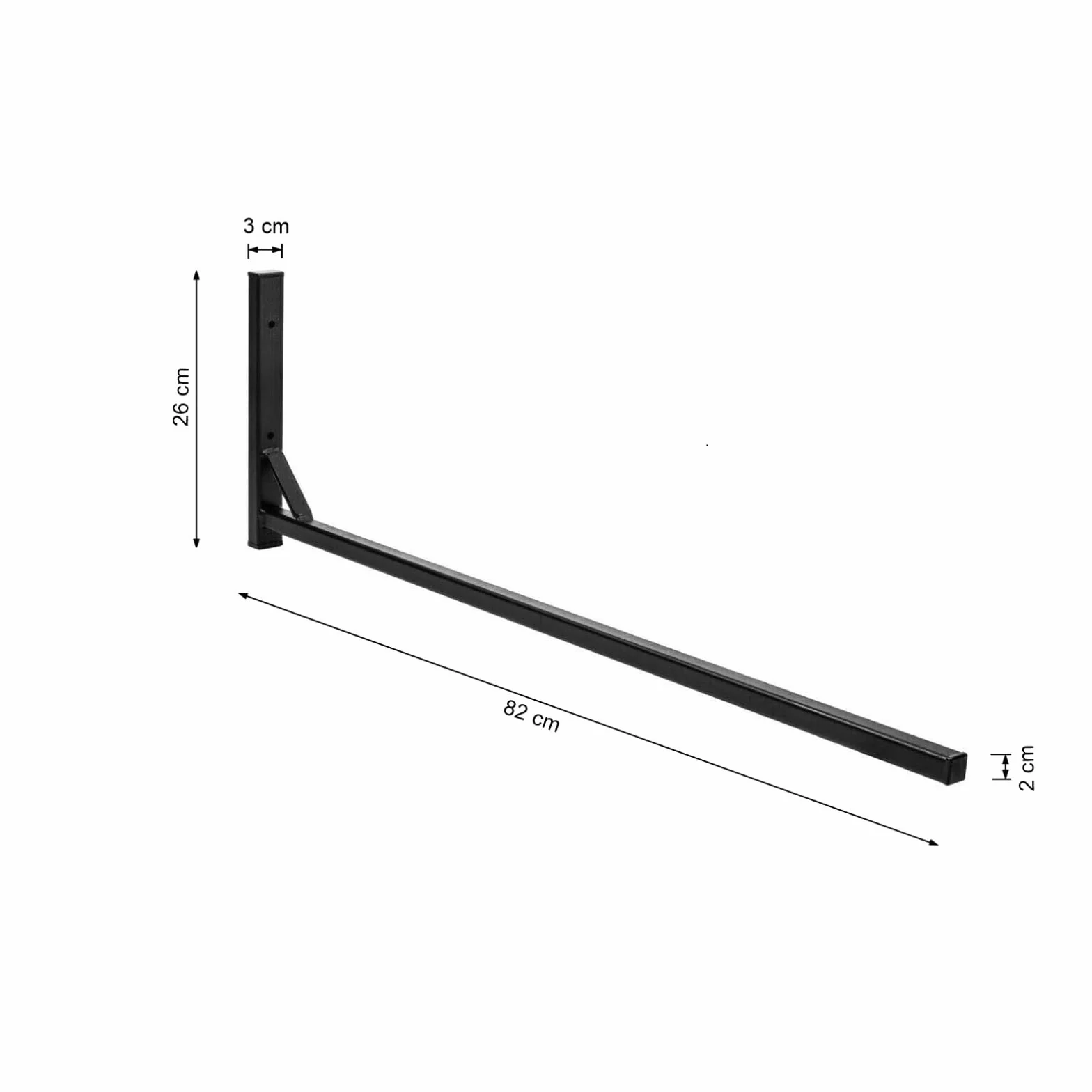 Supporto a parete per box da tetto da 82 cm WSB O nero in acciaio per la conservazione di bauletti da tetto, attrezzi da giardino scatole portatutto per sport tavole da surf e iSUP