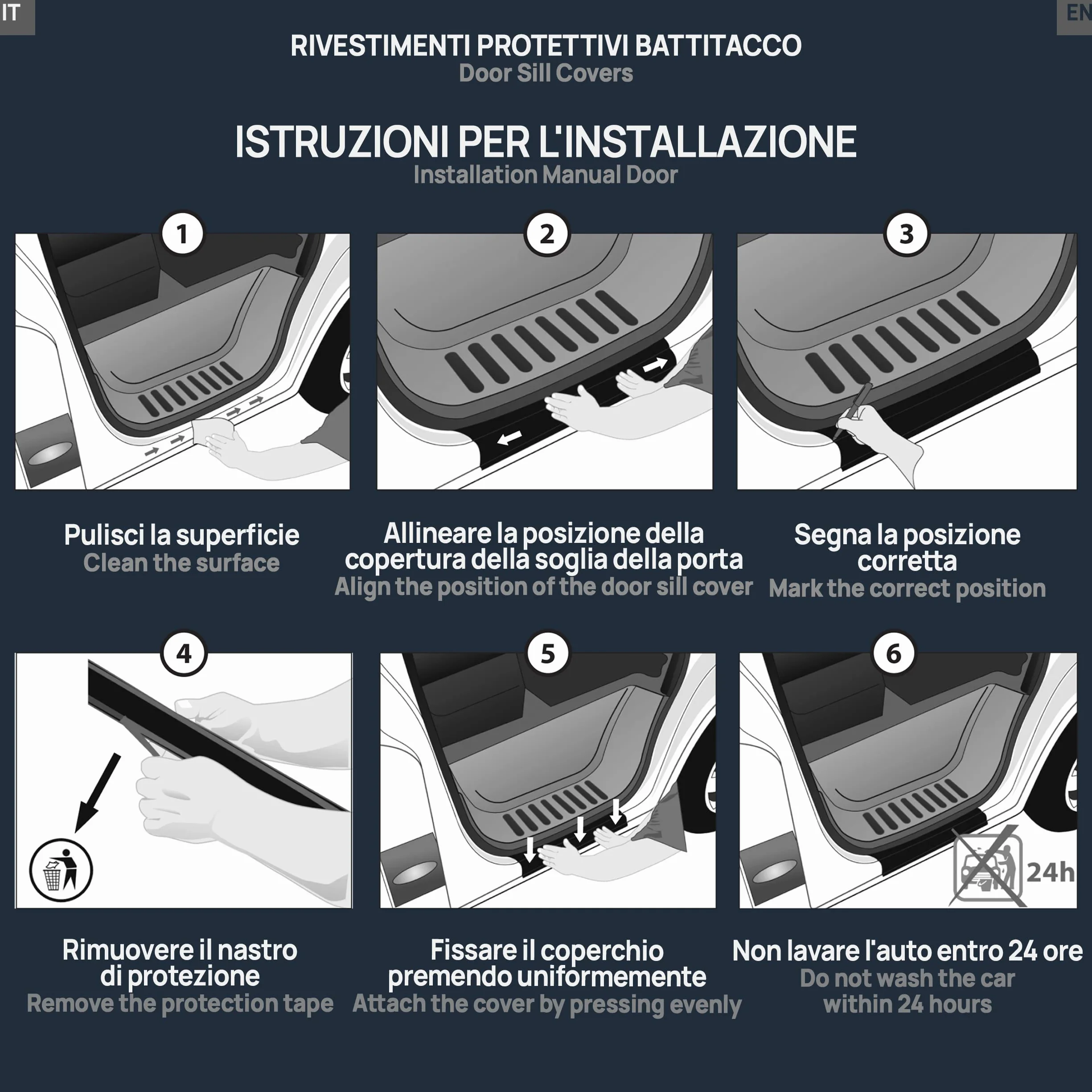 CHROMEMASTER | Rivestimenti Protettivi Battitacco, Compatibili con Opel Movano 2010-2022 | Poliuretano, Nero Opaco | I Rivestimenti Proteggeranno i Battitacco Tua Auto da Graffi e Danni