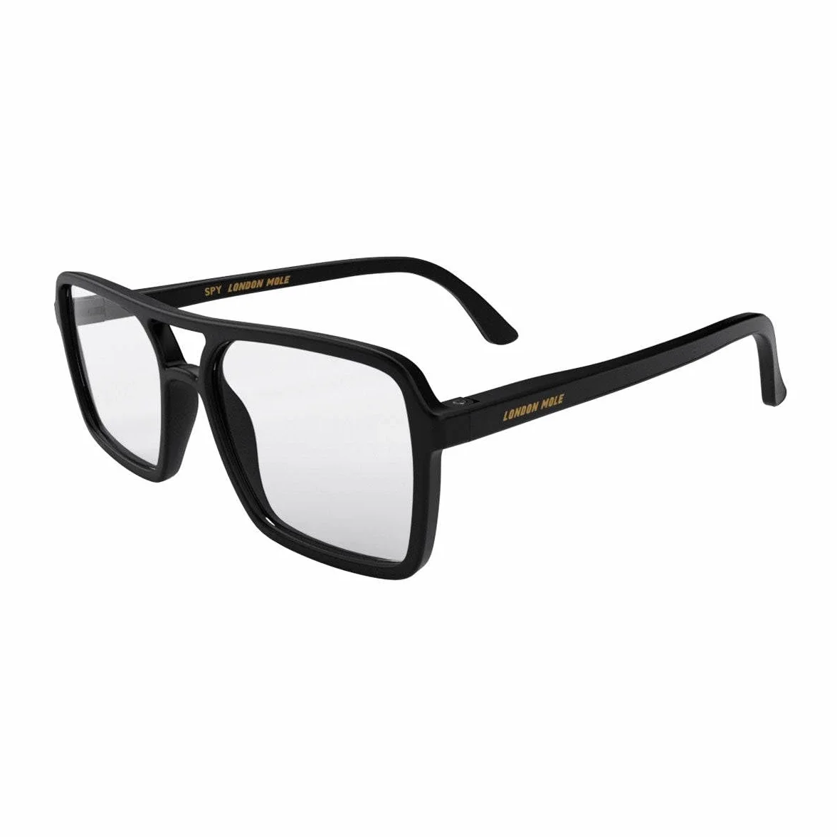 LONDON MOLE® Spy okulary do czytania kwadratowe pilot unisex z zawiasami sprężynowymi