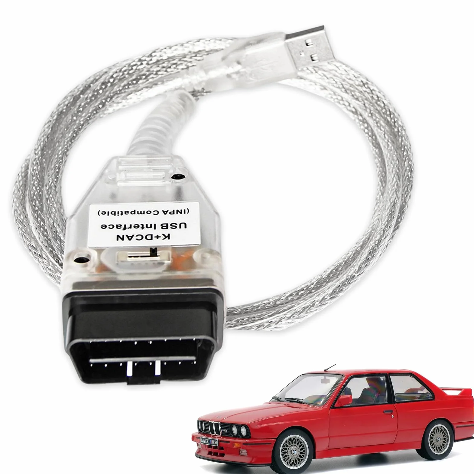 BMW K+DCAN USB OBD2 Scanner Diagnostico Strumento FT232 Chip Originale per Serie E 1998-2019 Windows XP/7 32-bit