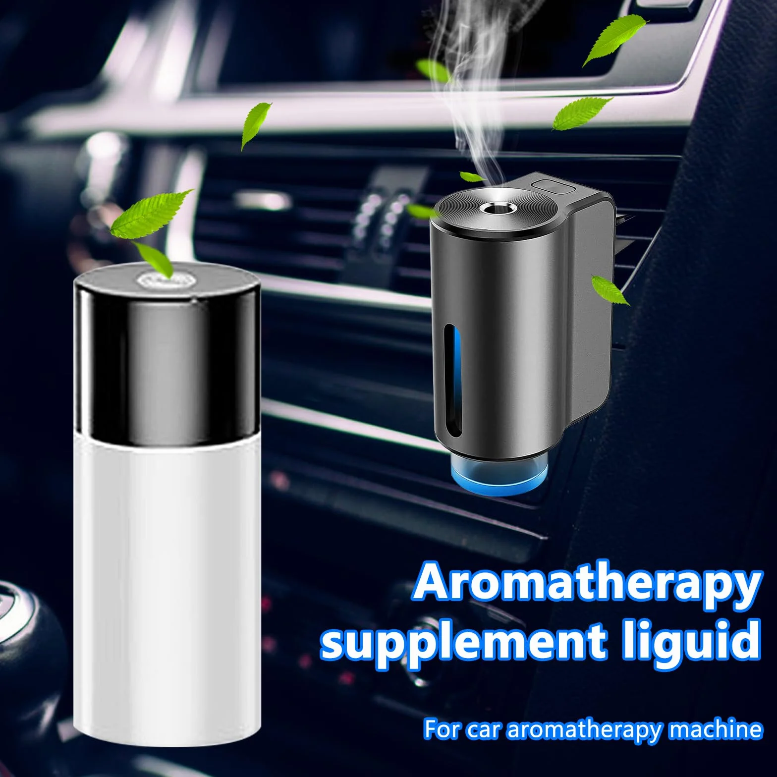 Deodorante per auto a ultrasuoni automatico 3 modalità diffusore di aromi (nero)