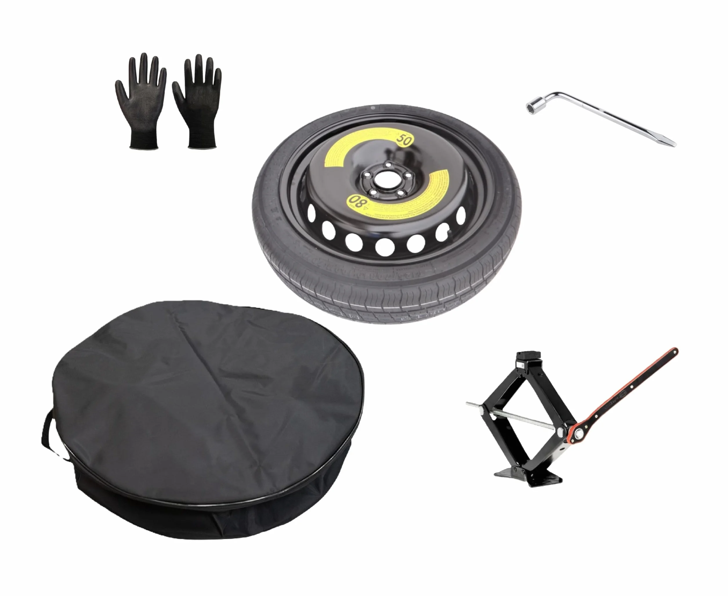 Kit Ruotino di Scorta 16" compatibile MG ZS Hybrid+ con Cric