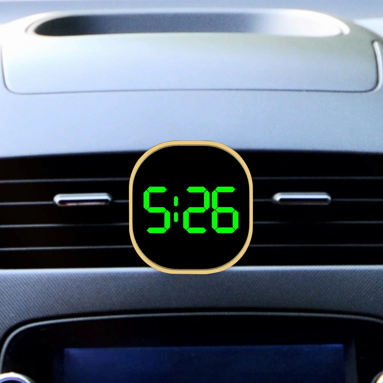 Orologio Adesivo per Cruscotto Auto,Orologio Digitale Automobilistico Adesivo con Display LCD | Orologio Da Tavolo Con Schermo LCD Leggibile Per Auto E Camion