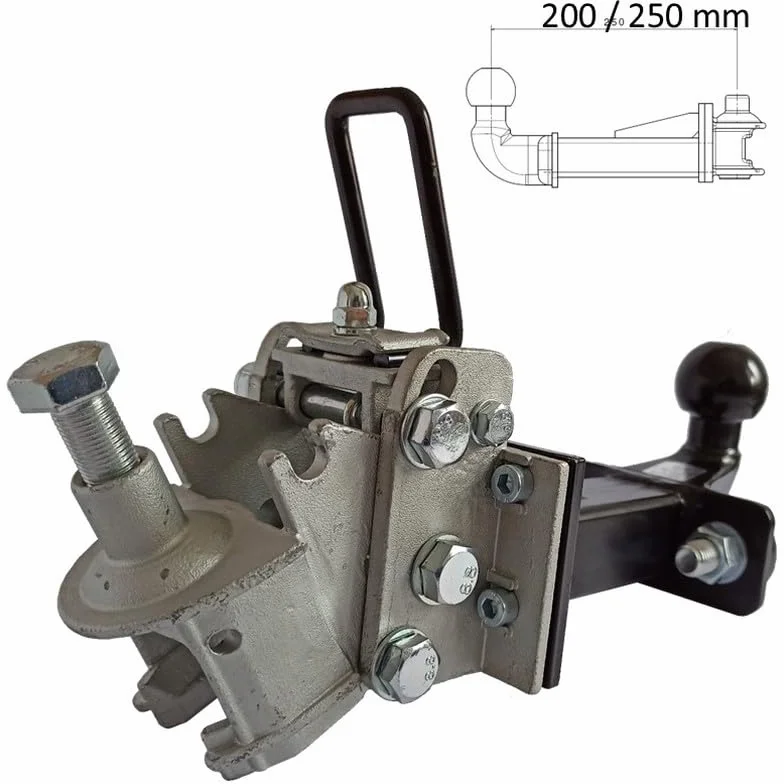 Prolunga gancio traino 250 mm inclinabile universale per portabici