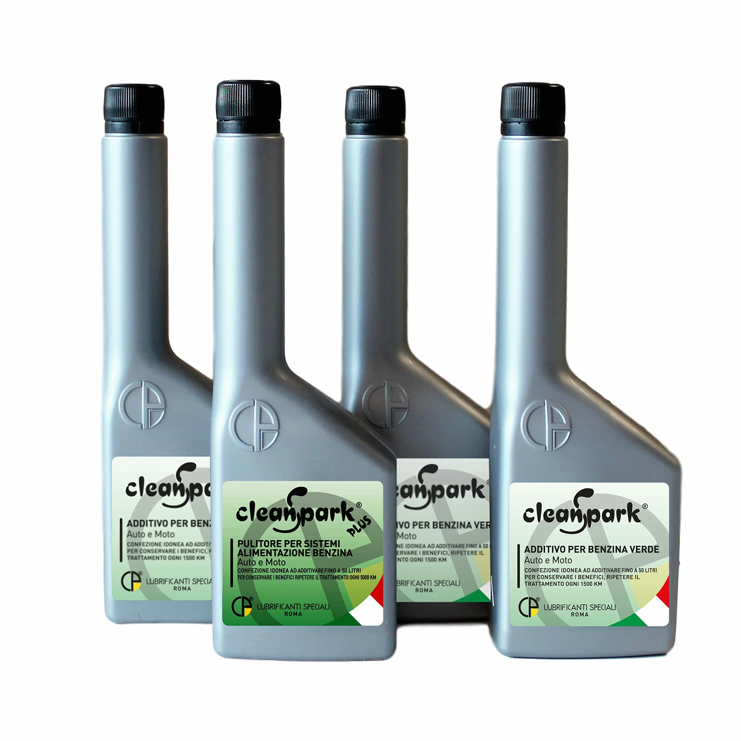 CleanSpark 500 ML - Kit Trattamento RIGENERANTE Motori Benzina (Auto e Moto) Additivo Preparazione Test revisione, 1 flacone (125ml) Plus + 3 flaconi (375ml)