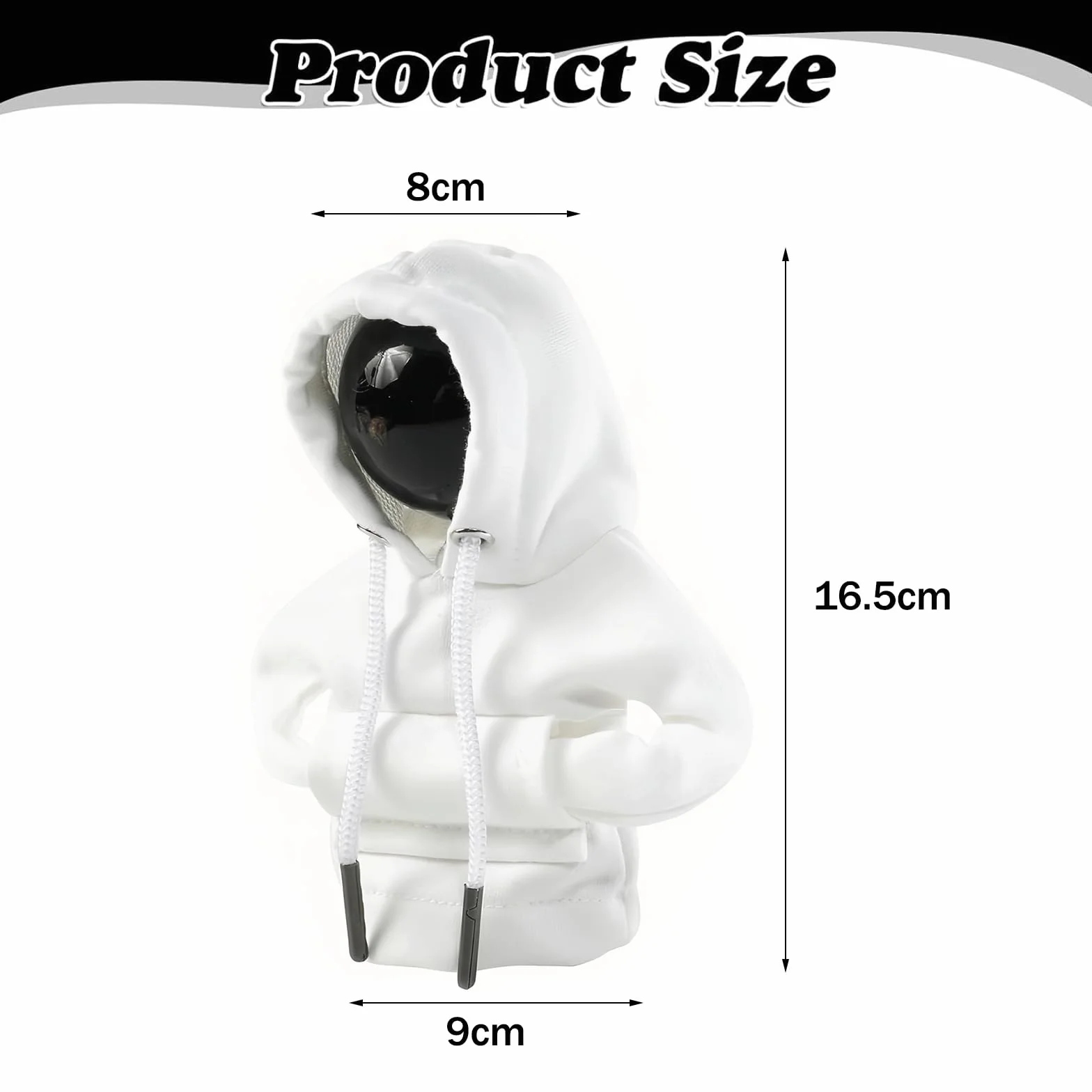 Car Gear Shift Knob Cover, Car Gear Shift Cover, Universal Car Gear Shift Cover, Car Gear Shift Cover, Car Gear Shift Cover, Suitable for Car, Truck, SUV, Camper (White)