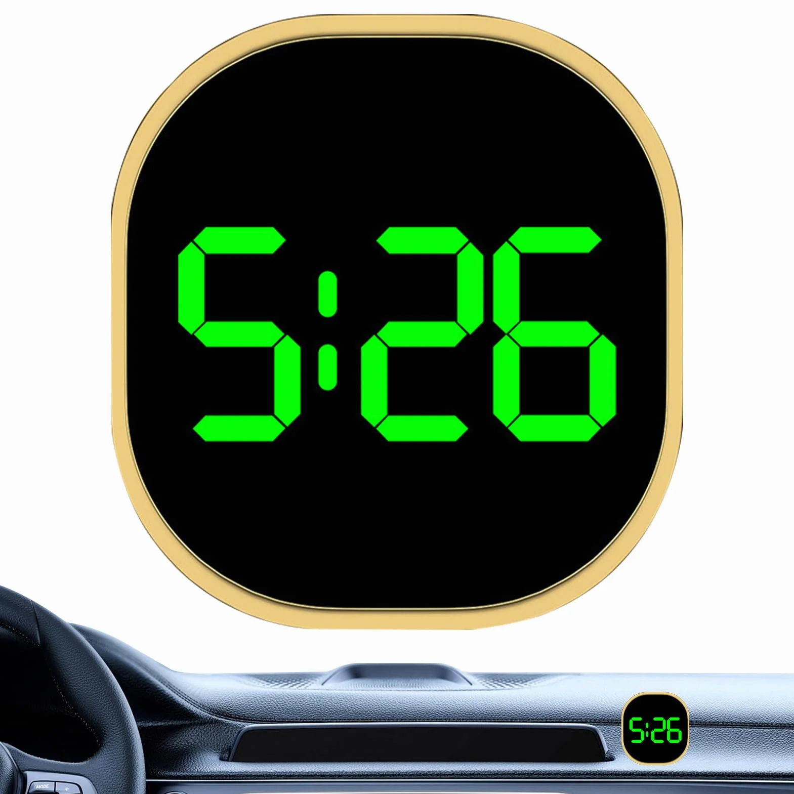 Orologio Adesivo per Cruscotto Auto,Orologio Digitale Automobilistico Adesivo con Display LCD | Orologio Da Tavolo Con Schermo LCD Leggibile Per Auto E Camion