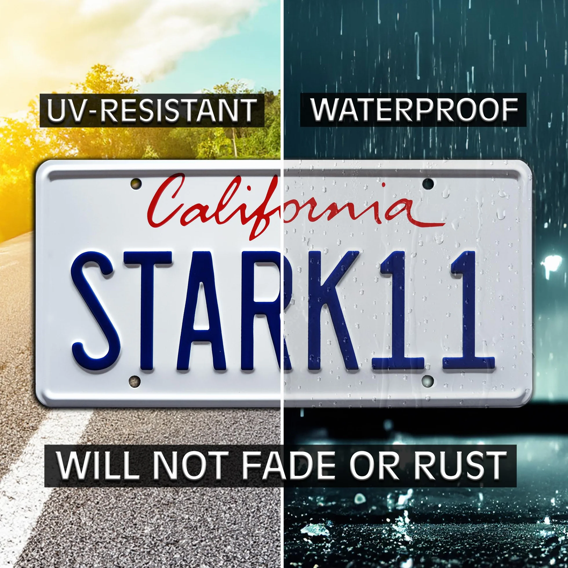 Iron Man 2 | STARK 11 | Metal Stamped License Plate