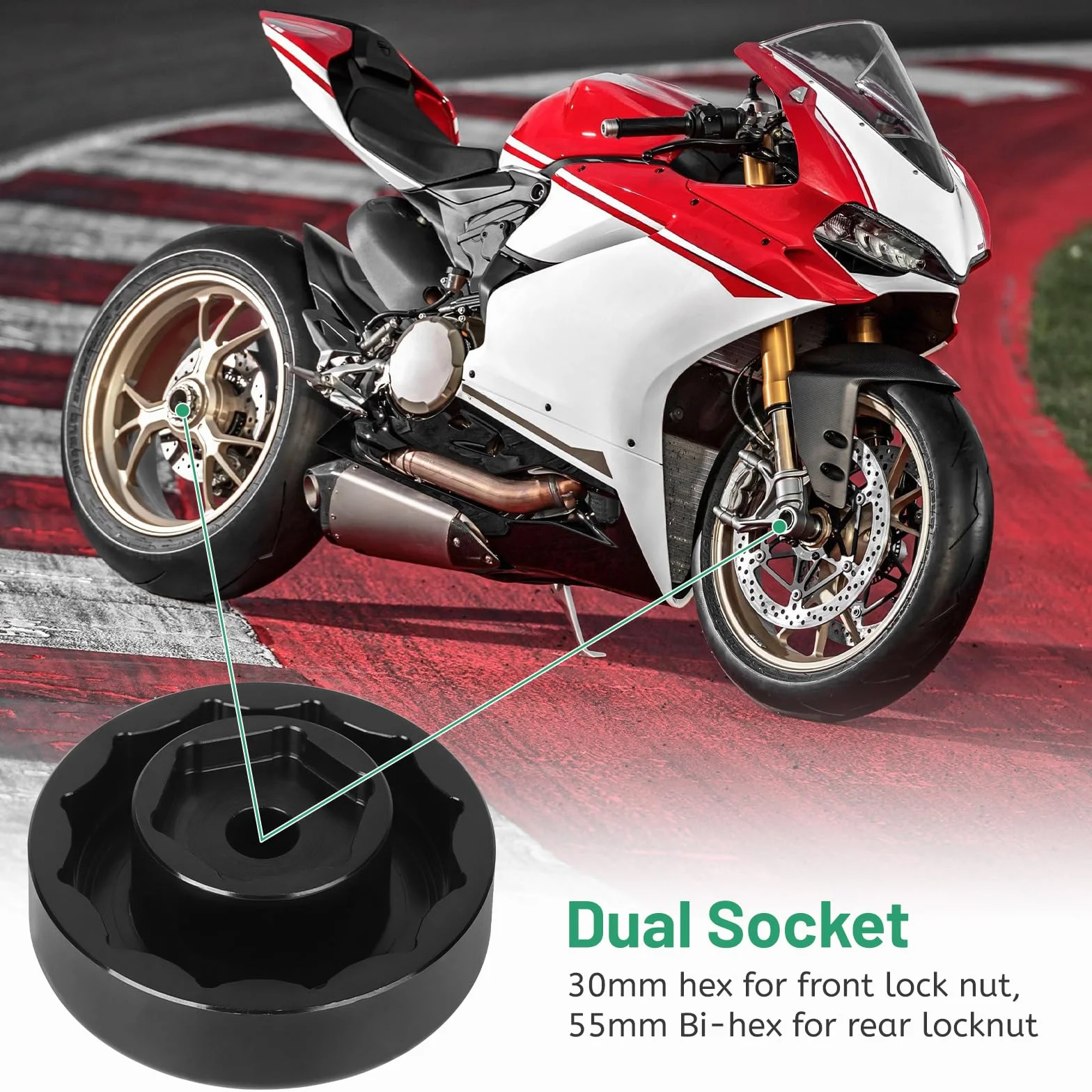 DBREAKS Chiave a bussola per Ducati 1098 1198 1199 Multistrada 1200 1260 Diavel 30 mm 55 mm