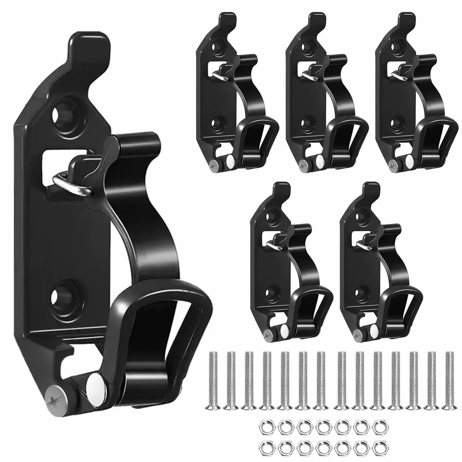 6 supporti per pala per barre portatutto, 6 x 40 mm, supporto per pala da 40 mm, accessorio per fissaggio a parete, per camion, auto, barca, vanga, offroad