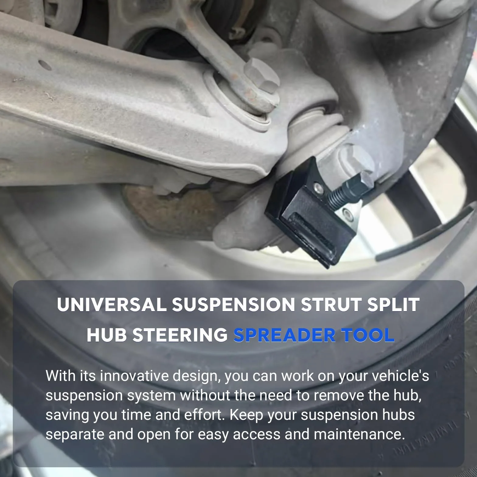 DarkWish Divaricatore per Ammortizzatori Auto Universale - Attrezzo Separatore a Doppia Testa per Sospensioni Macpherson - Max 13Nm, 5.0-10.5mm - Compatibile con VW, Audi, BMW, Ford